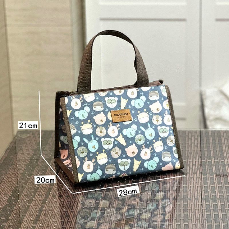Japanese Brand Waterproof and oil-proof widened hand-held lunch bag Size ONE SIZE - 9 Thumbnail