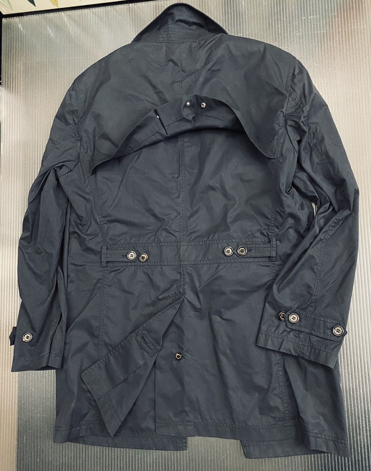 Brunello Cucinelli Brunello Cucinelli 🇮🇹 Blue Techno belted Macintosh Coat L NEW Size US L / EU 52-54 / 3 - 9 Thumbnail