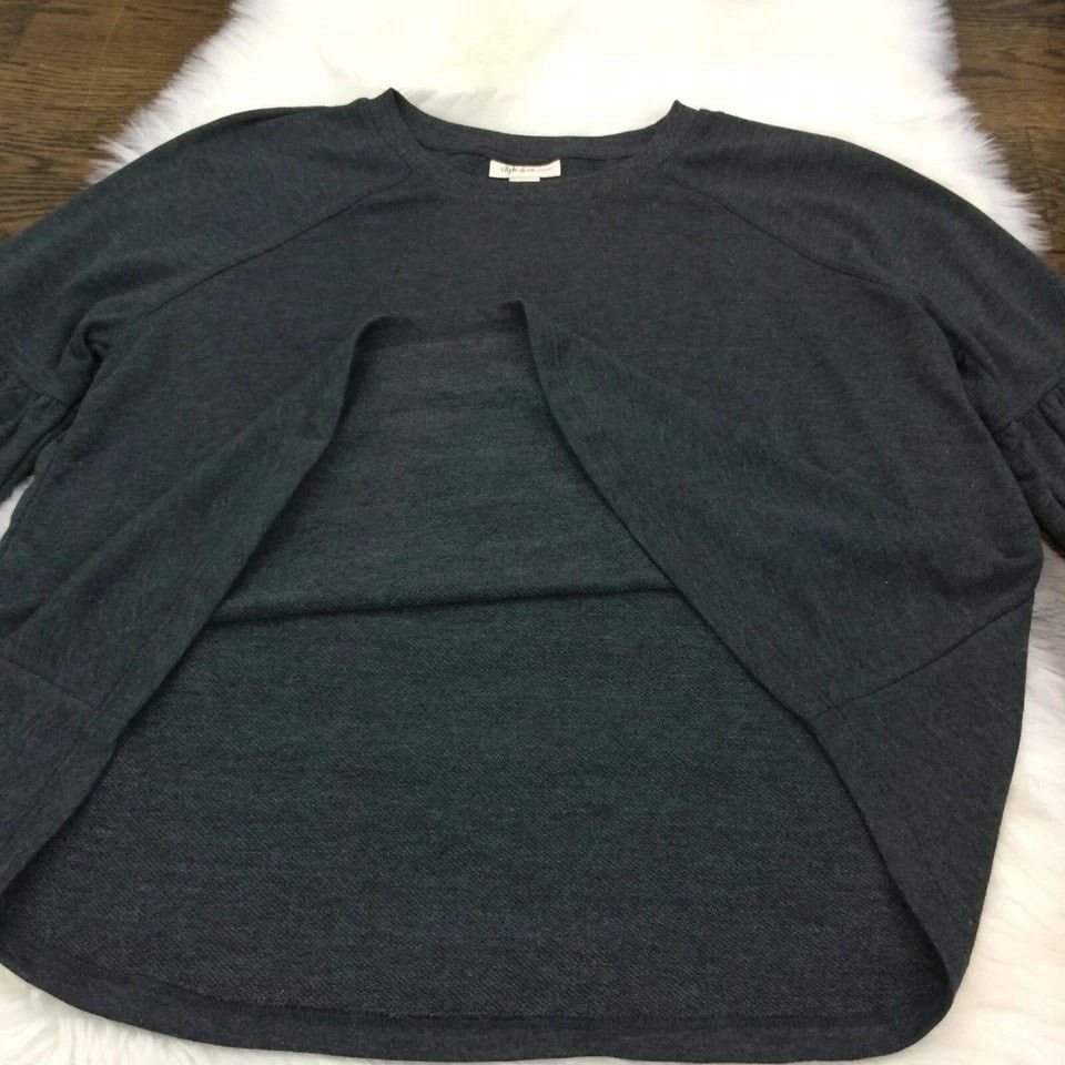 Style & Co Style & Co Plus Size 0X Bishop Sleeve Sweatshirt L/S Shirt Size XL / US 12-14 / IT 48-50 - 8 Thumbnail
