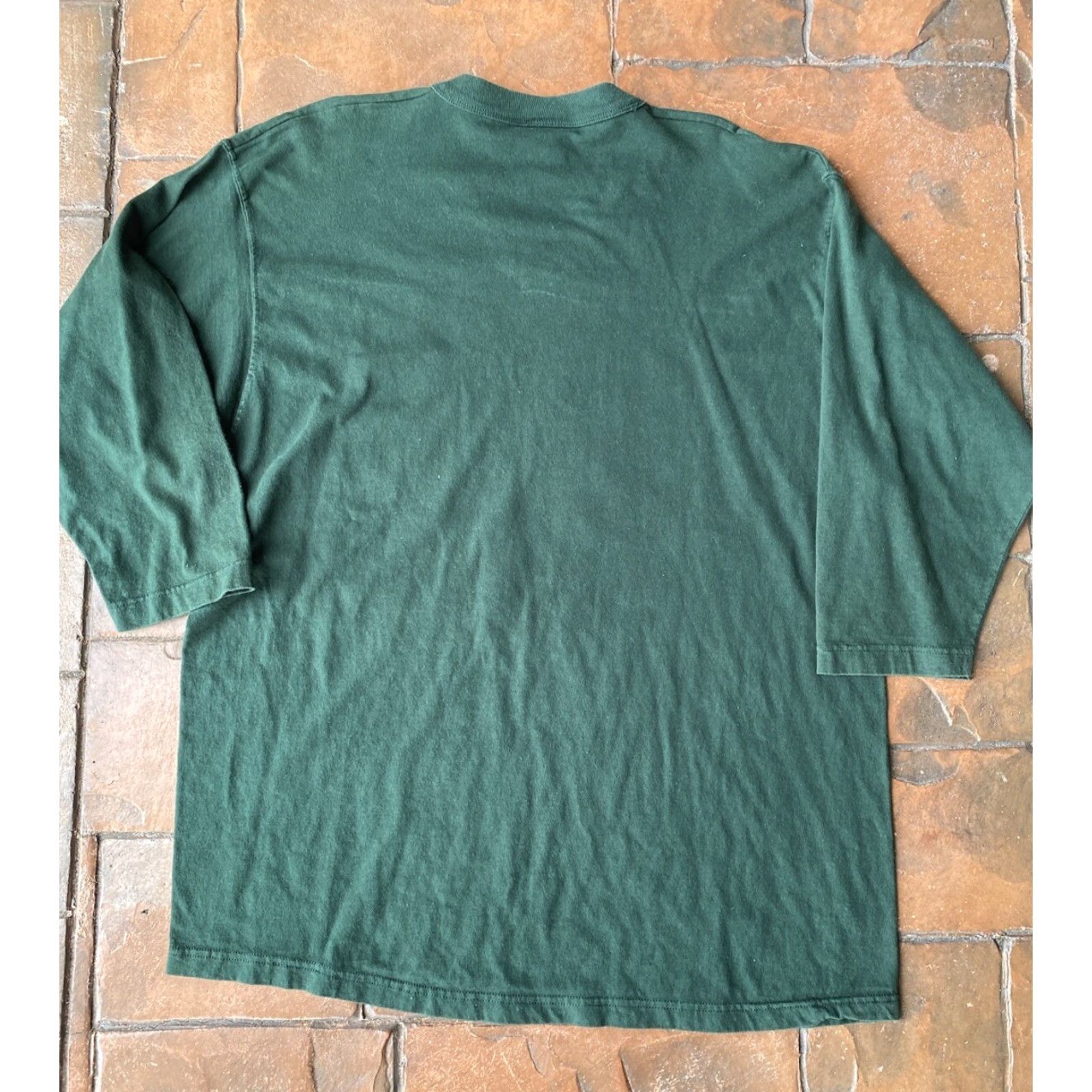 Vintage VINTAGE 90s Y2K University of Miami Hurricanes Raglan T-Shirt XL Green Men Graphic Tee Size US XL / EU 56 / 4 - 3 Thumbnail