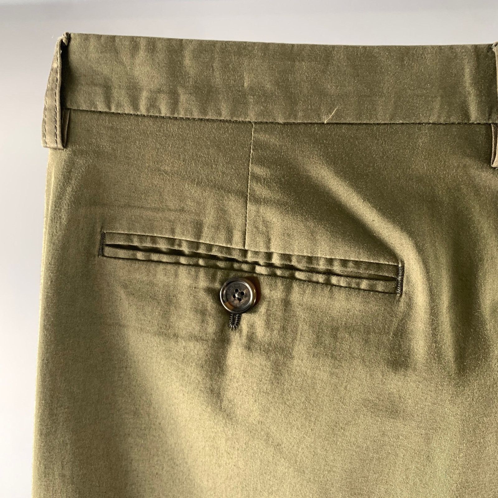 Etro ETRO Size 38 Green Olive Cotton Blend Casual Pants Size US 38 / EU 54 - 2 Thumbnail
