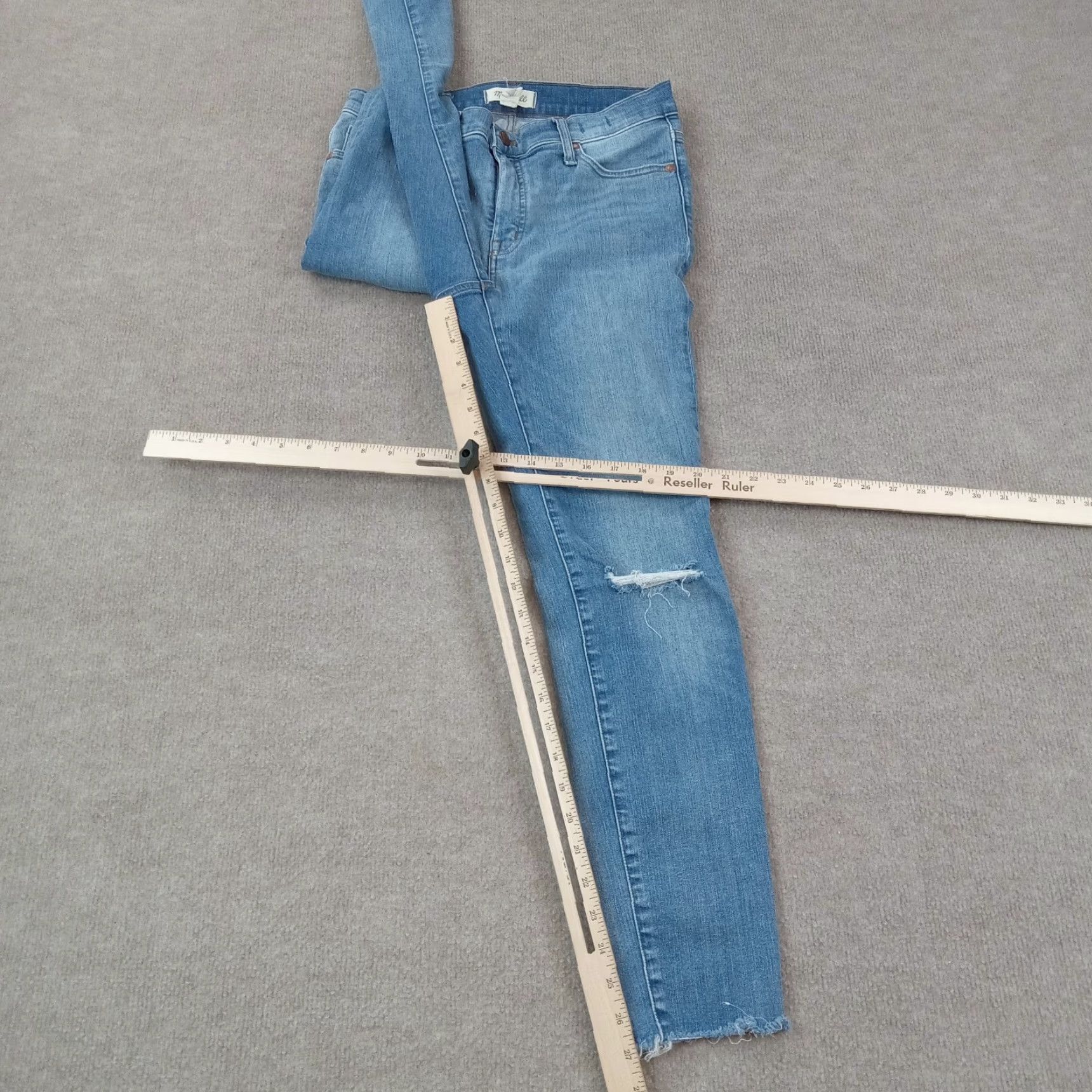 Madewell Madewell Womens Mid Rise Skinny Jeans Blue Denim Stretch 9" 29 28x27 Size 28" / US 6 / IT 42 - 2 Thumbnail