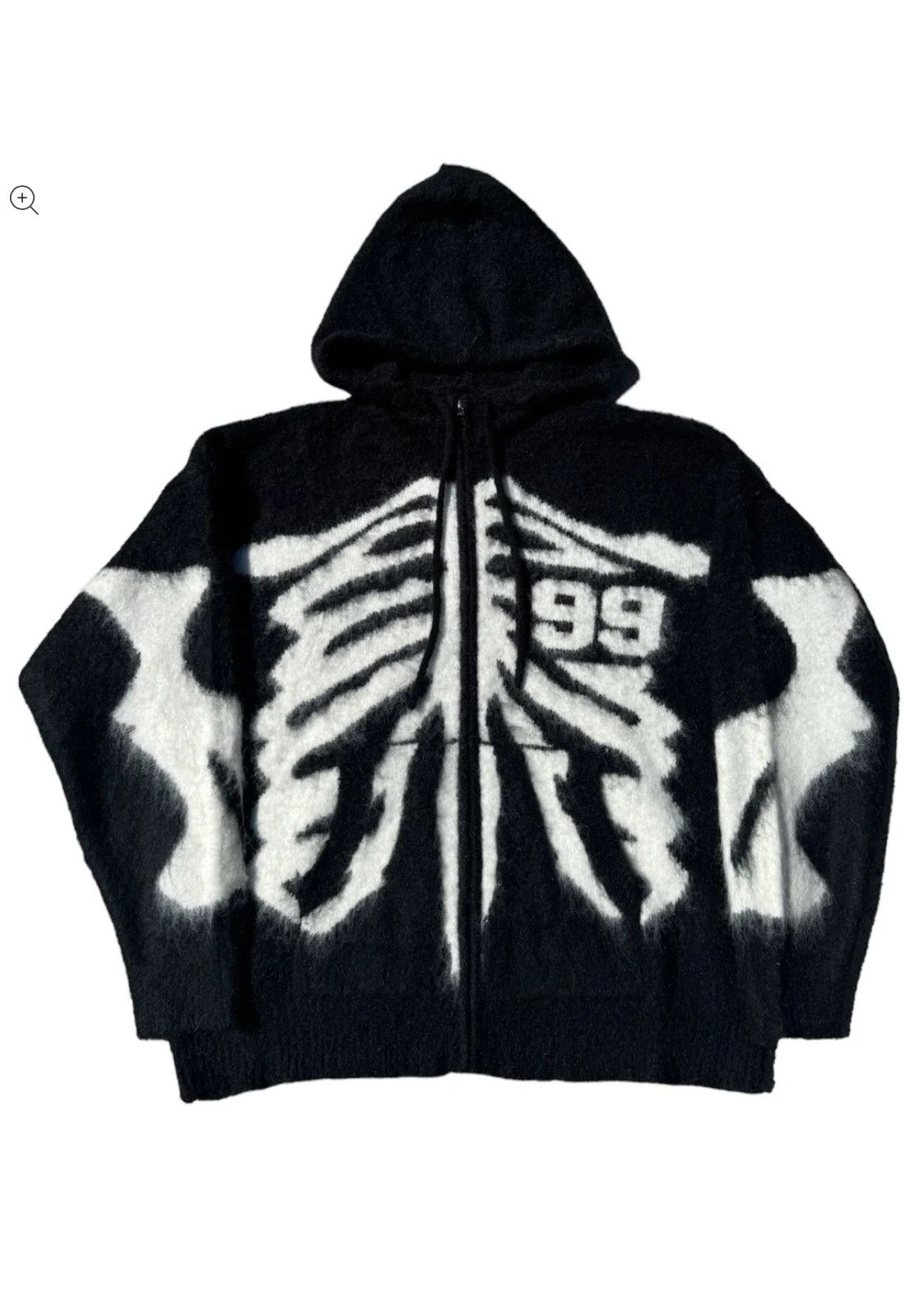 Japanese Brand Brainwashed Mohair Skeleton Zip up RARE Size US S / EU 44-46 / 1 - 3 Thumbnail