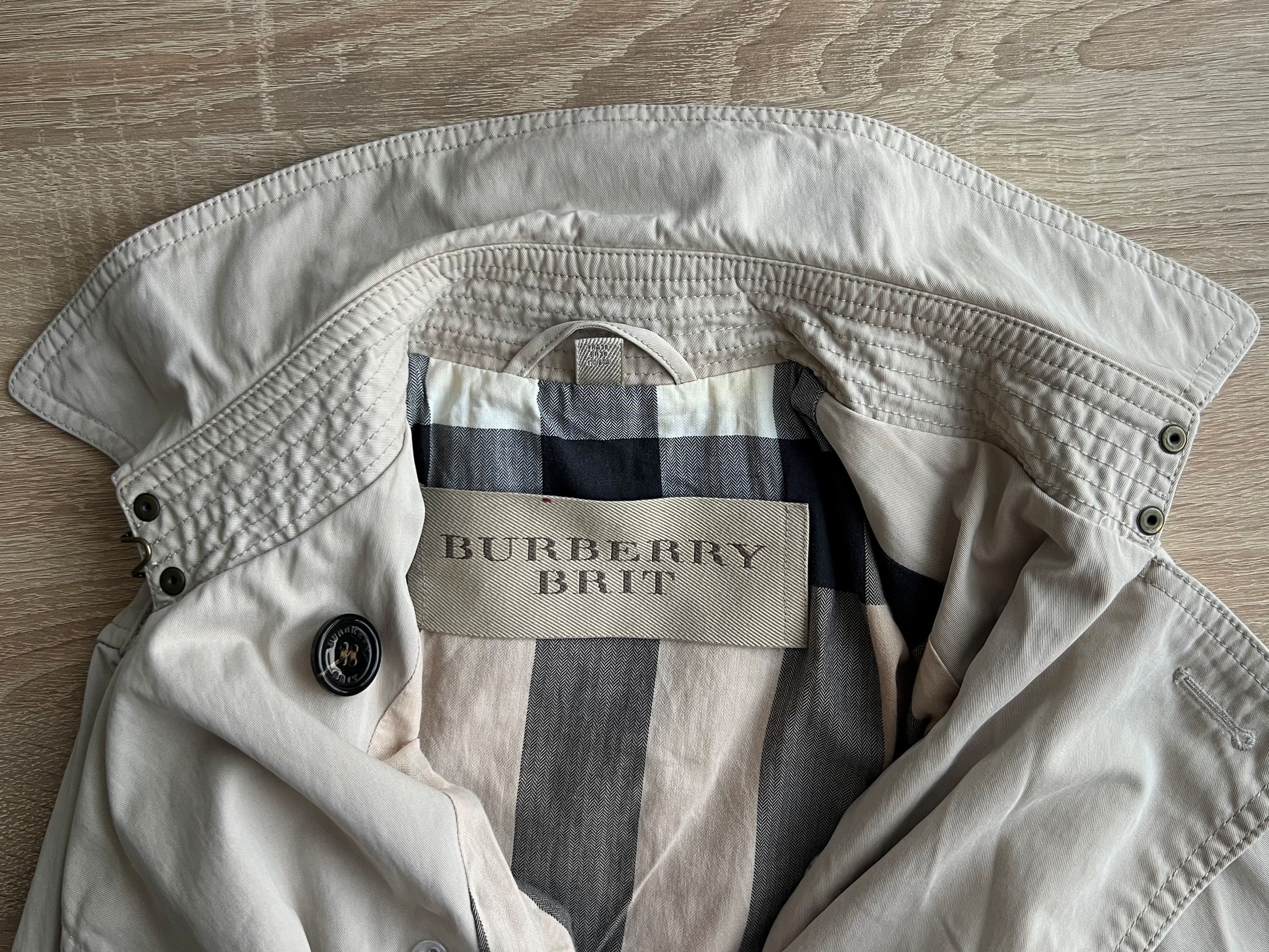 Burberry × Designer BURBERRY BRIT NOVA CHECK TRENCH DOUBLE BREASTED US4 UK6 IT38 Size S / US 4 / IT 40 - 7 Thumbnail