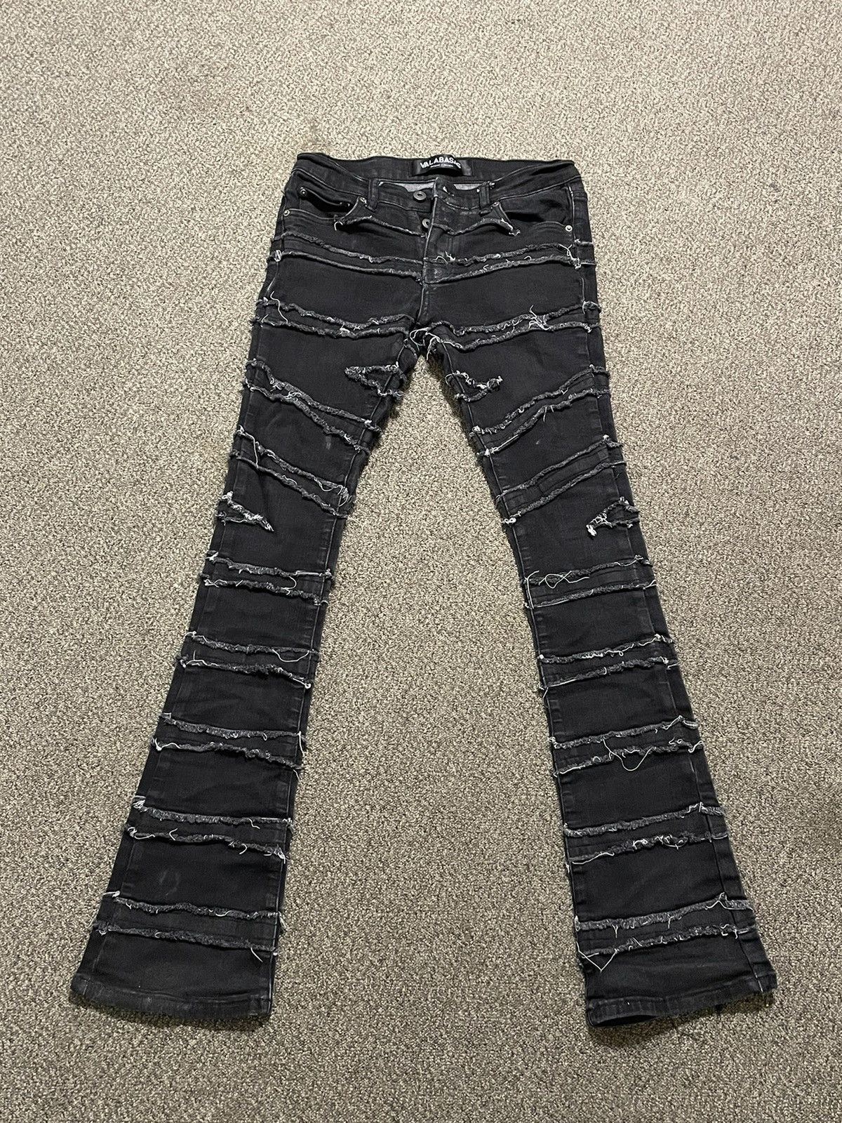 Valabasas Black Distressed Valabasas Flared Jeans | Grailed