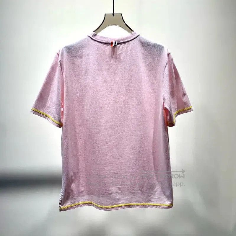 Thom Browne Thom Browne Pink Cotton Men's T-Shirt . Size US M / EU 48-50 / 2 - 2 Thumbnail
