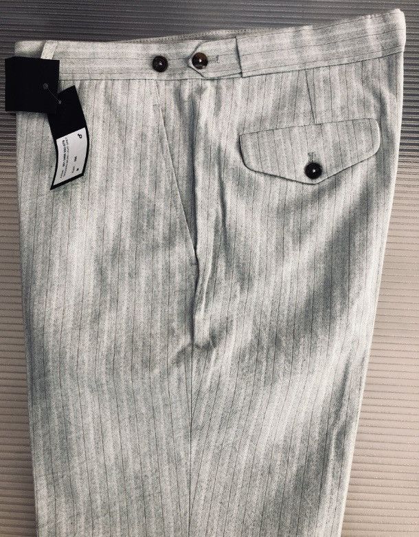 Ann Demeulemeester Ann Demeulemeester 🇵🇹 grey striped pants M NEW Size US 34 / EU 50 - 4 Thumbnail