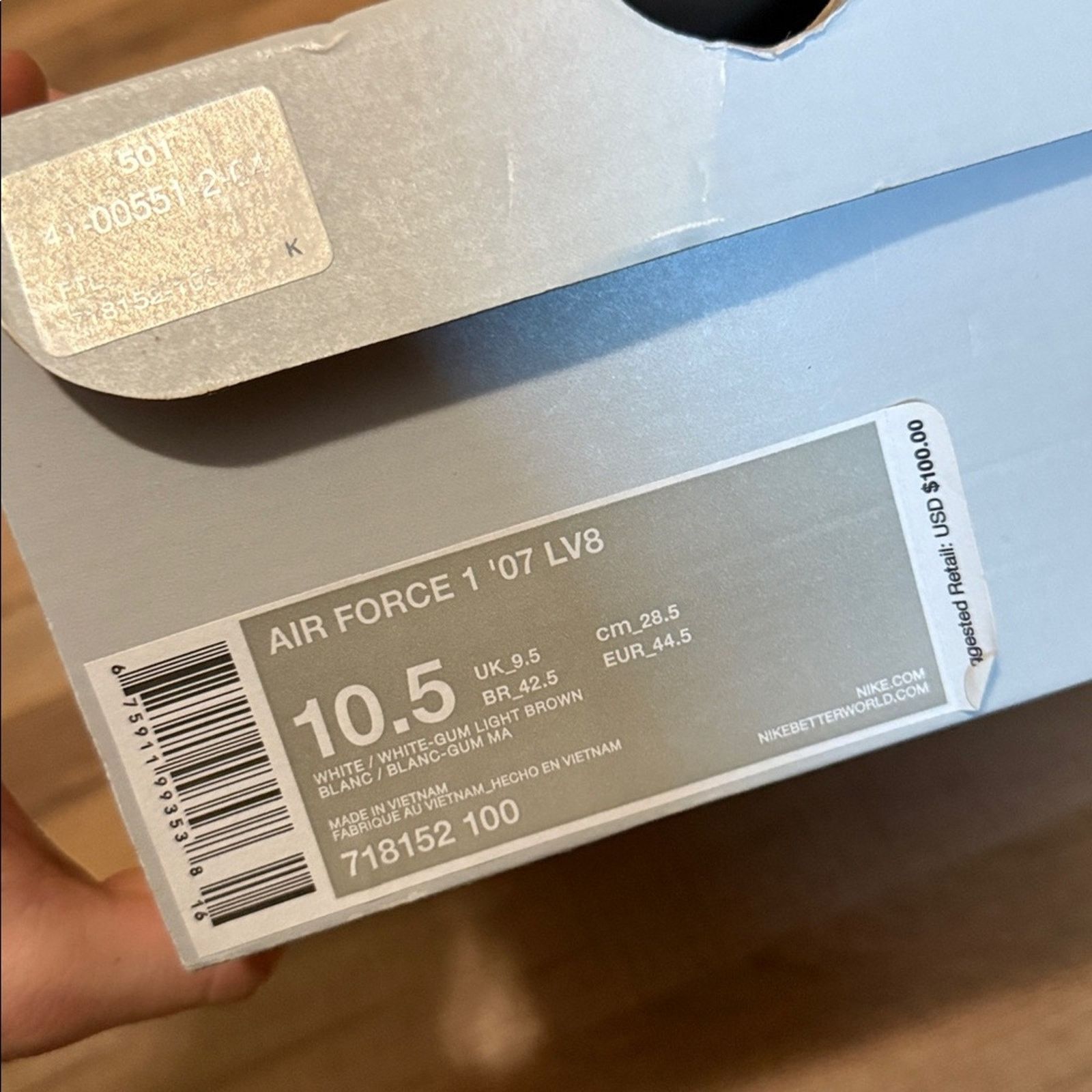 Nike 2014 Nike Air Force 1 Croc White Gum Bottom Size US 10.5 / EU 43-44 - 9 Thumbnail