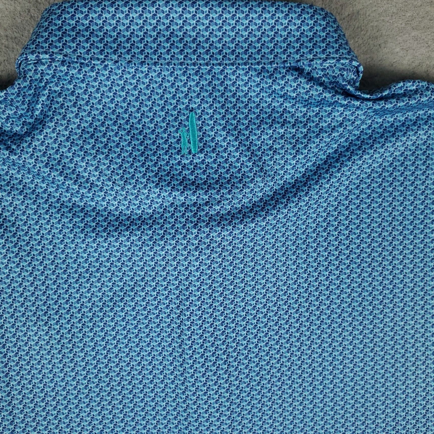 johnnie-O Johnnie O Polo Shirt Mens XL Blue Geometric Golf Short Sleeve Size US XL / EU 56 / 4 - 3 Thumbnail
