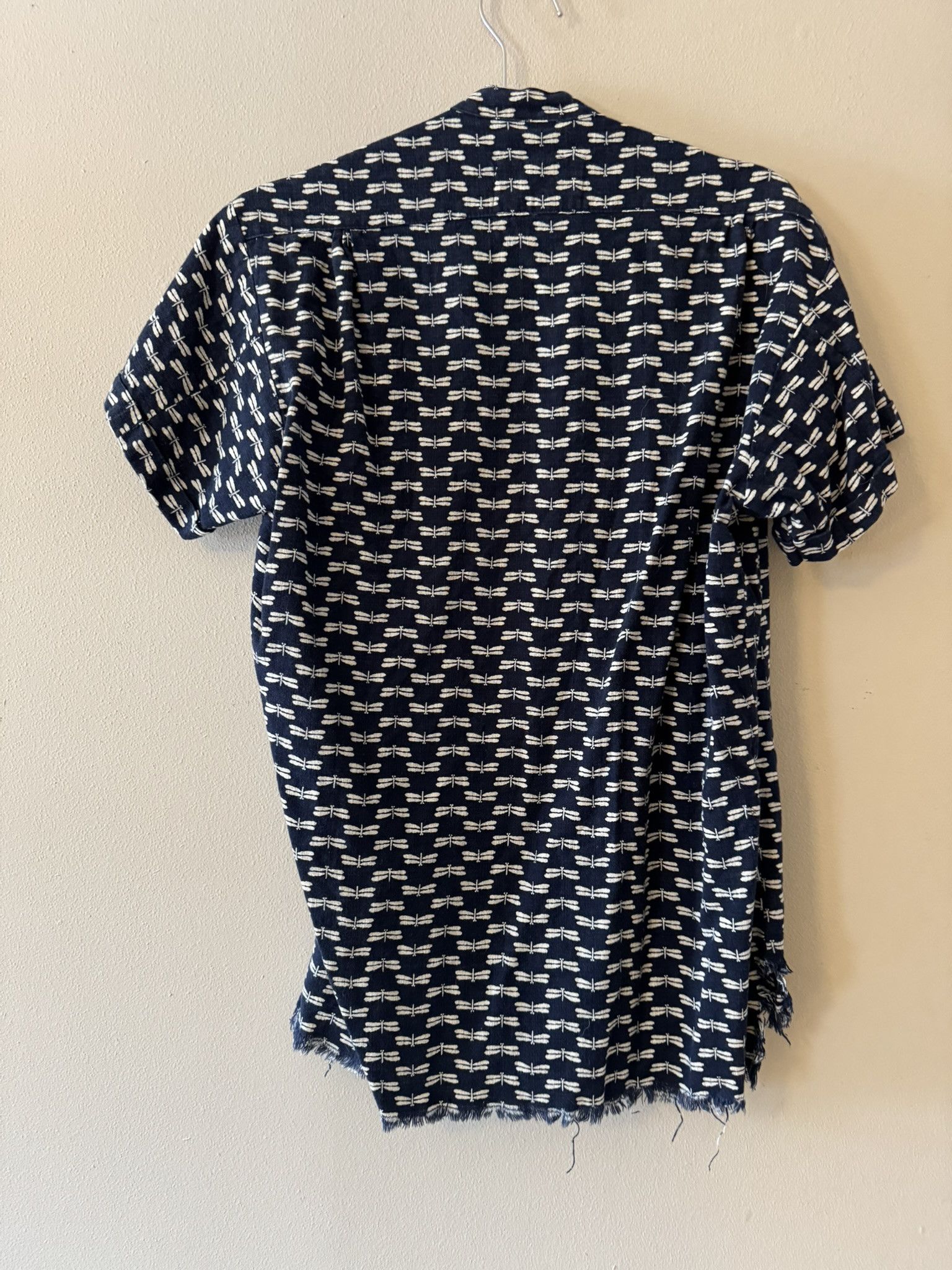 Greg Lauren Indigo dragonfly short sleeve studio shirt Size US S / EU 44-46 / 1 - 6 Thumbnail