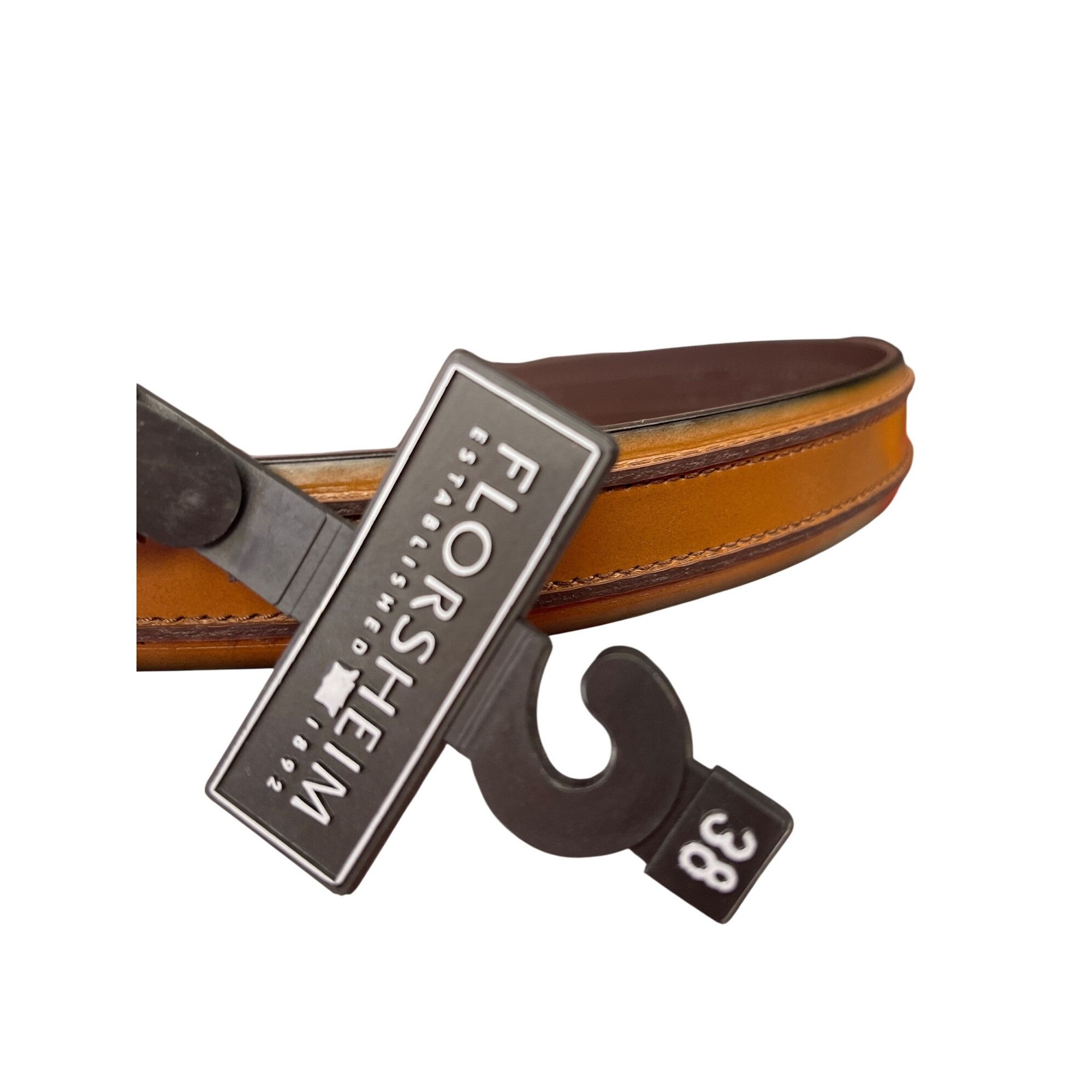 Florsheim Florsheim mens brown leather belt sz 38, 1" wide SKU 9919 Size 38 - 5 Thumbnail