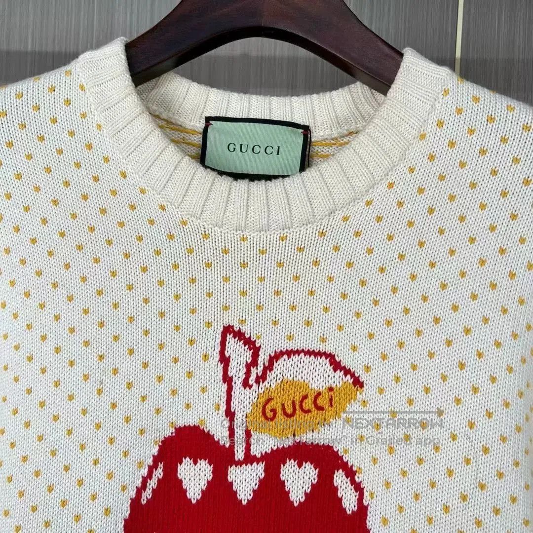 Gucci gucci apple heart letter sweater xl. Size XL / US 12-14 / IT 48-50 - 3 Thumbnail
