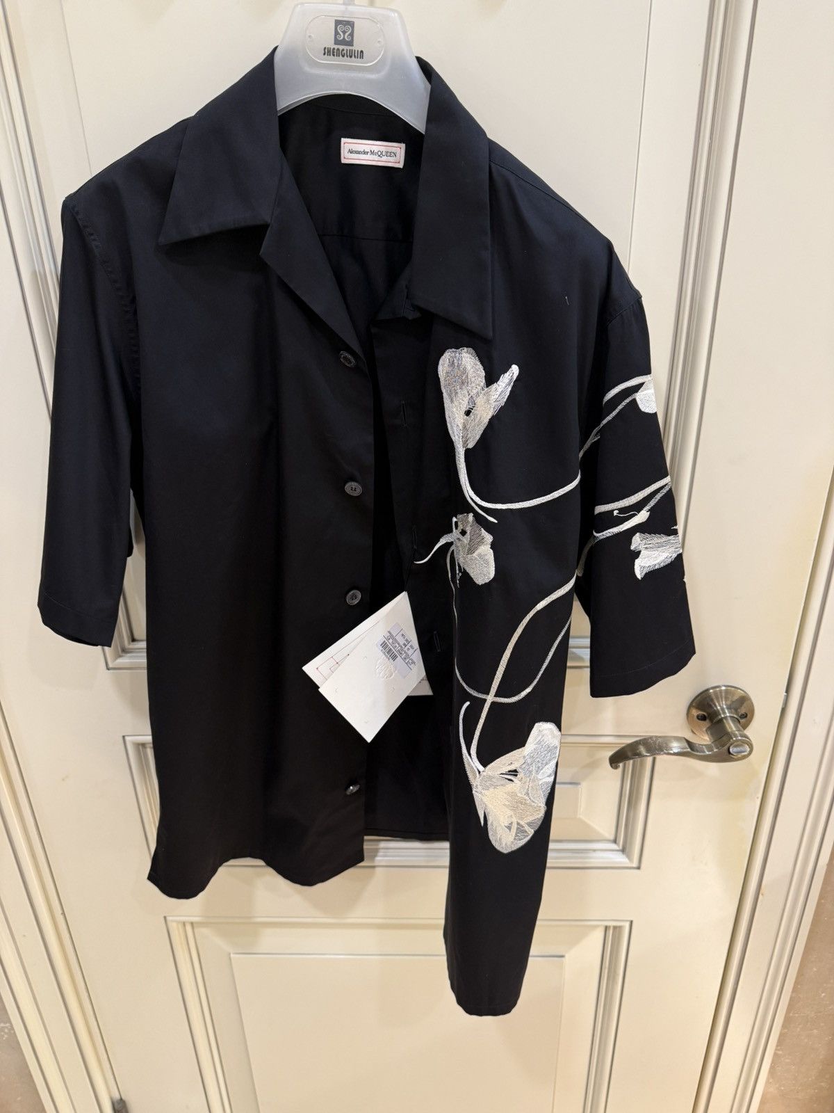 Alexander McQueen floral embroidered bowling shirt size 15++ Size US M / EU 48-50 / 2 - 19 Thumbnail