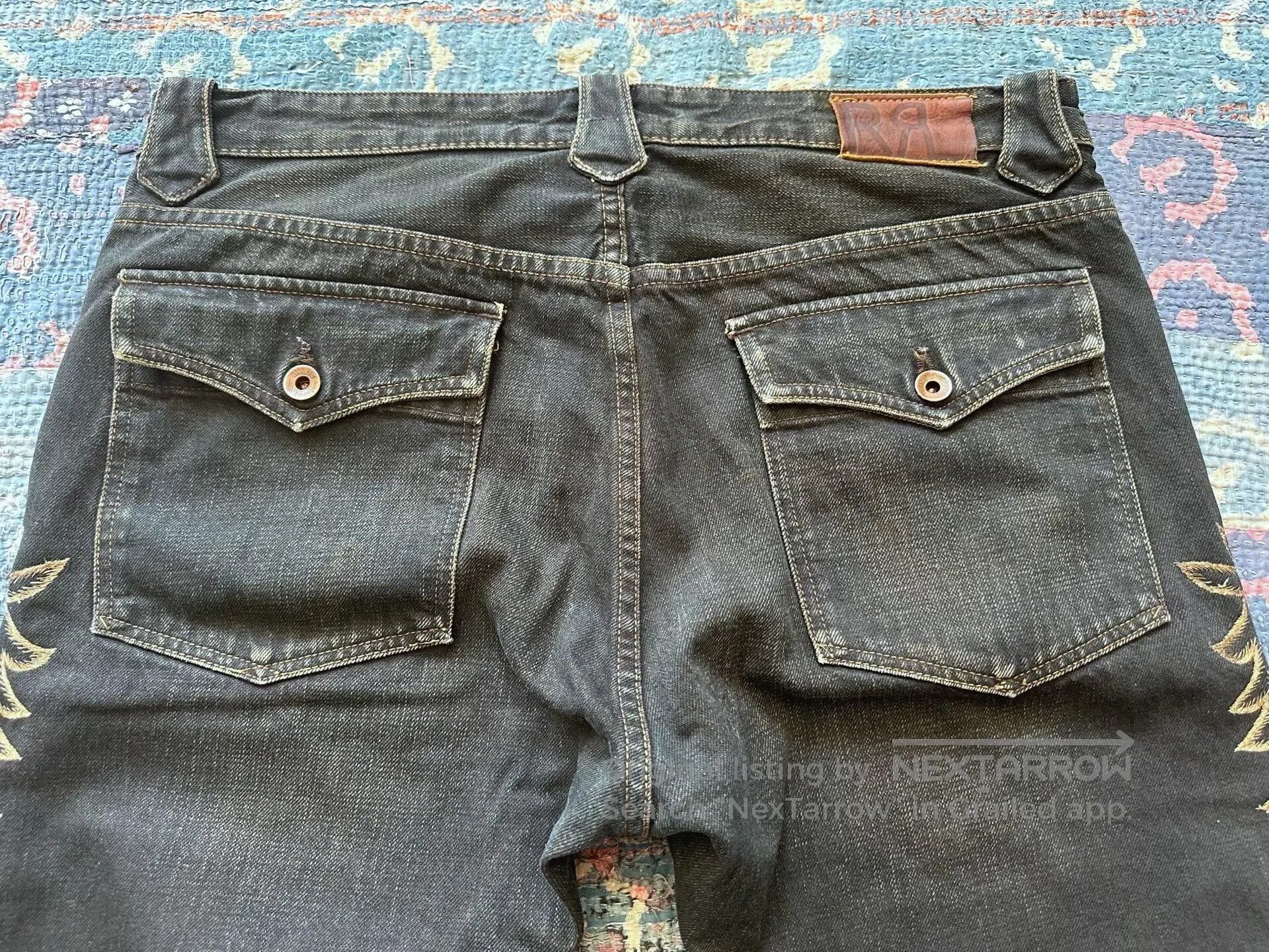 RRL Ralph Lauren rrl vintage embroidered denim pants. Size US 34 / EU 50 - 8 Thumbnail