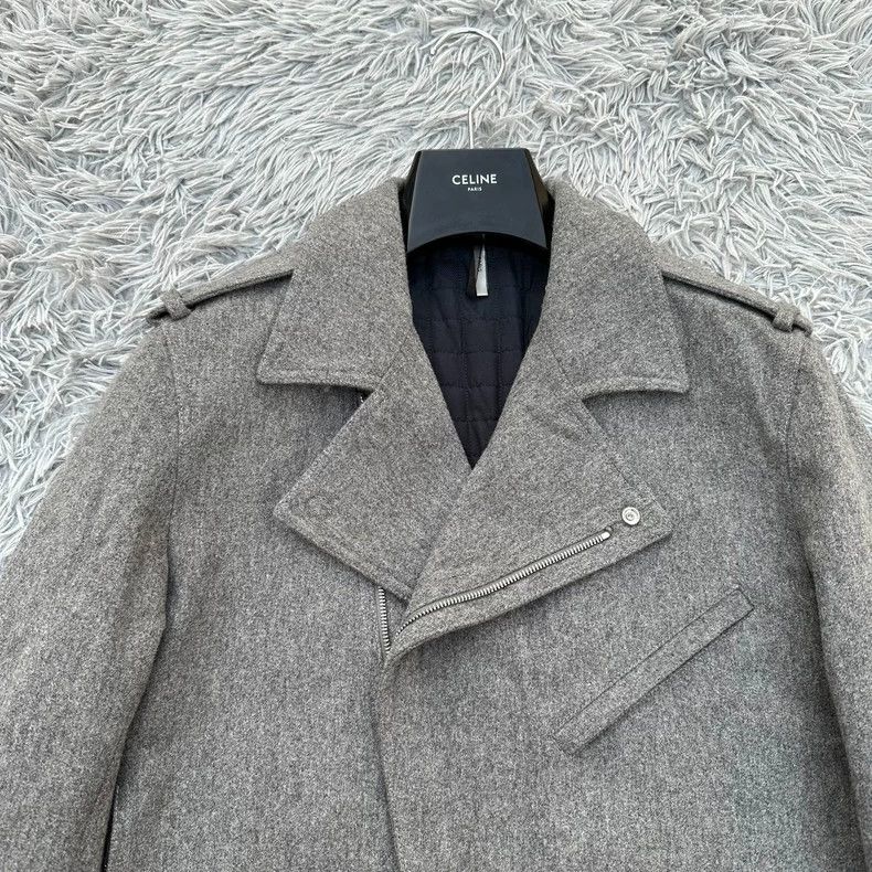 Dior Dior Light gray motorcycle zipper wool jacket 2501-Nextarro Size US M / EU 48-50 / 2 - 2 Thumbnail