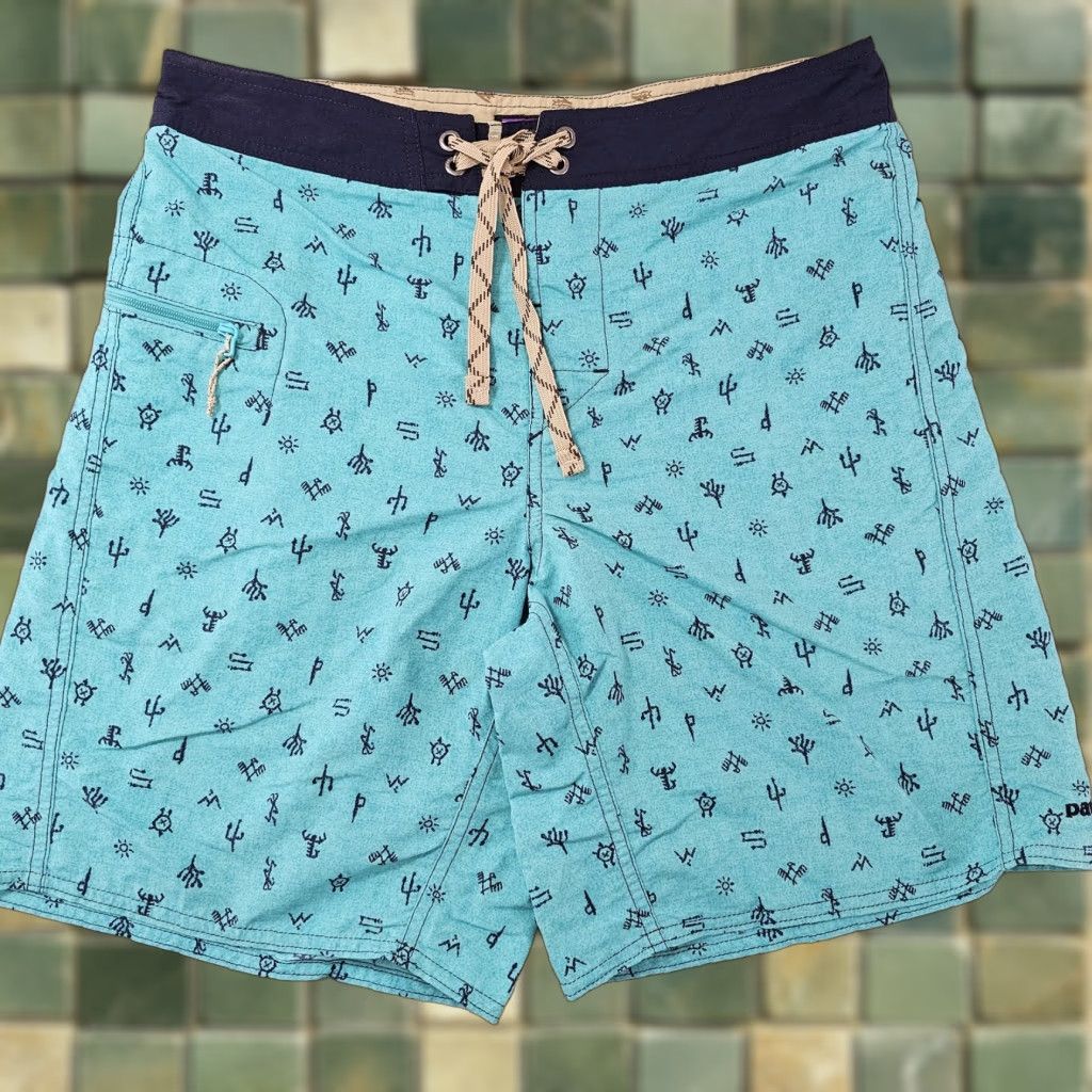 Patagonia Patagonia Board Shorts Mens 30 Blue Southwestern Print Swim Trunks Surf Outdoor Mens Size US 30 / EU 46 - 1 Thumbnail