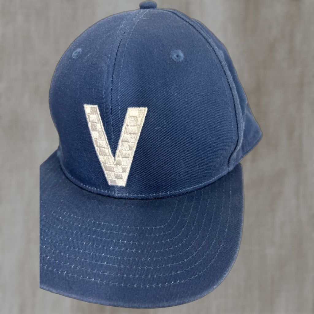 Vans VANS Snap Back Hat Navy Blue Adjustable V Embroidered Men One Size Blue Snapback Cap Size ONE SIZE - 1 Thumbnail
