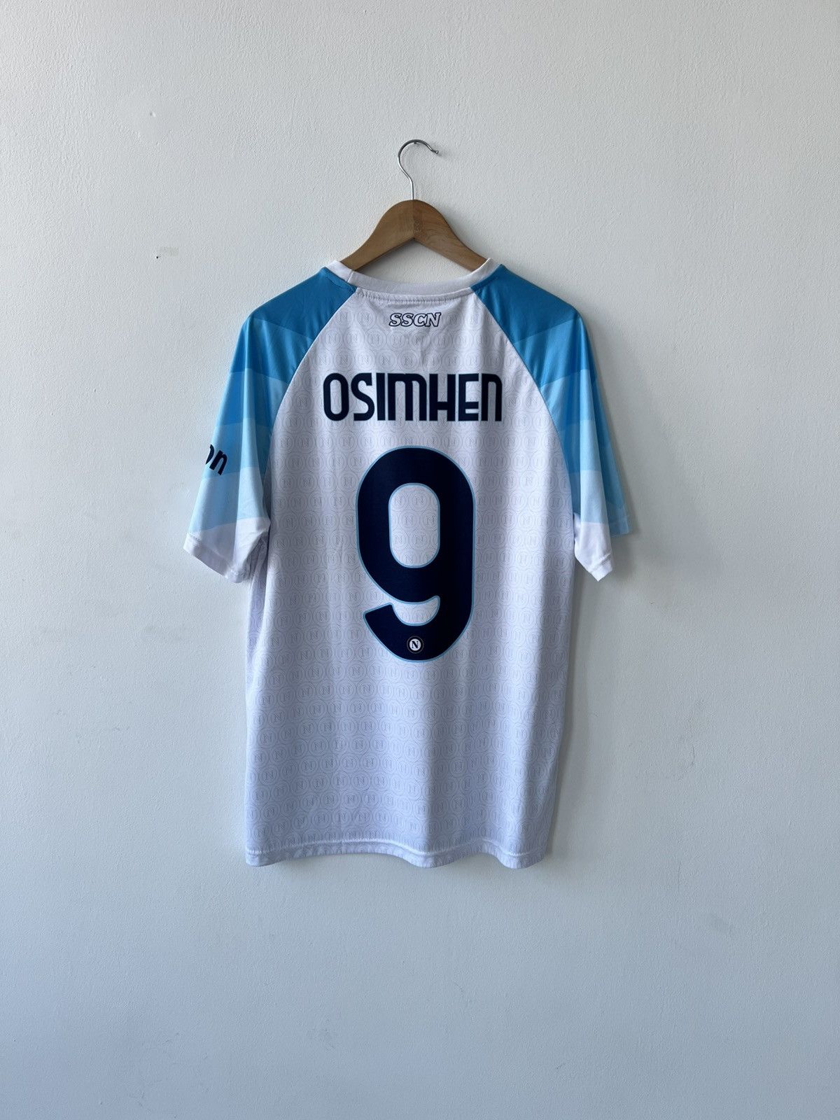 Vintage 🩸RARE🩸Napoli EA7 2022/2023 Osimhen Face Game Jersey Size US XL / EU 56 / 4 - 2 Thumbnail