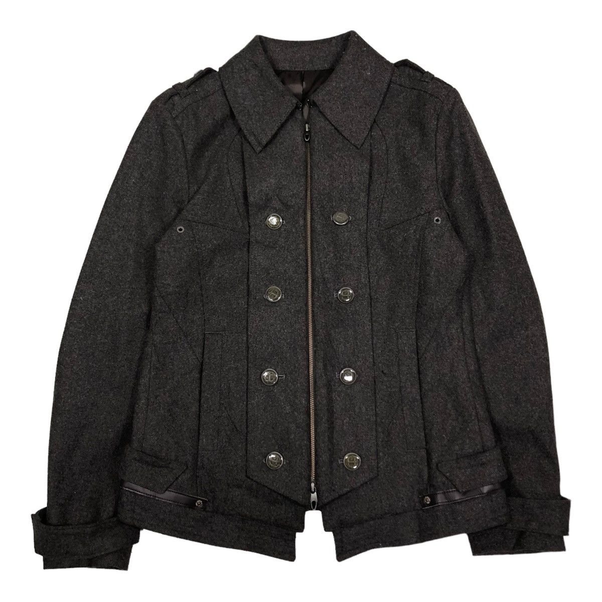 PPFM 🔥VINTAGE WOOL BIKER JACKET PPFM JAPAN DOUBLE LAYER Size US M / EU 48-50 / 2 - 1 Thumbnail