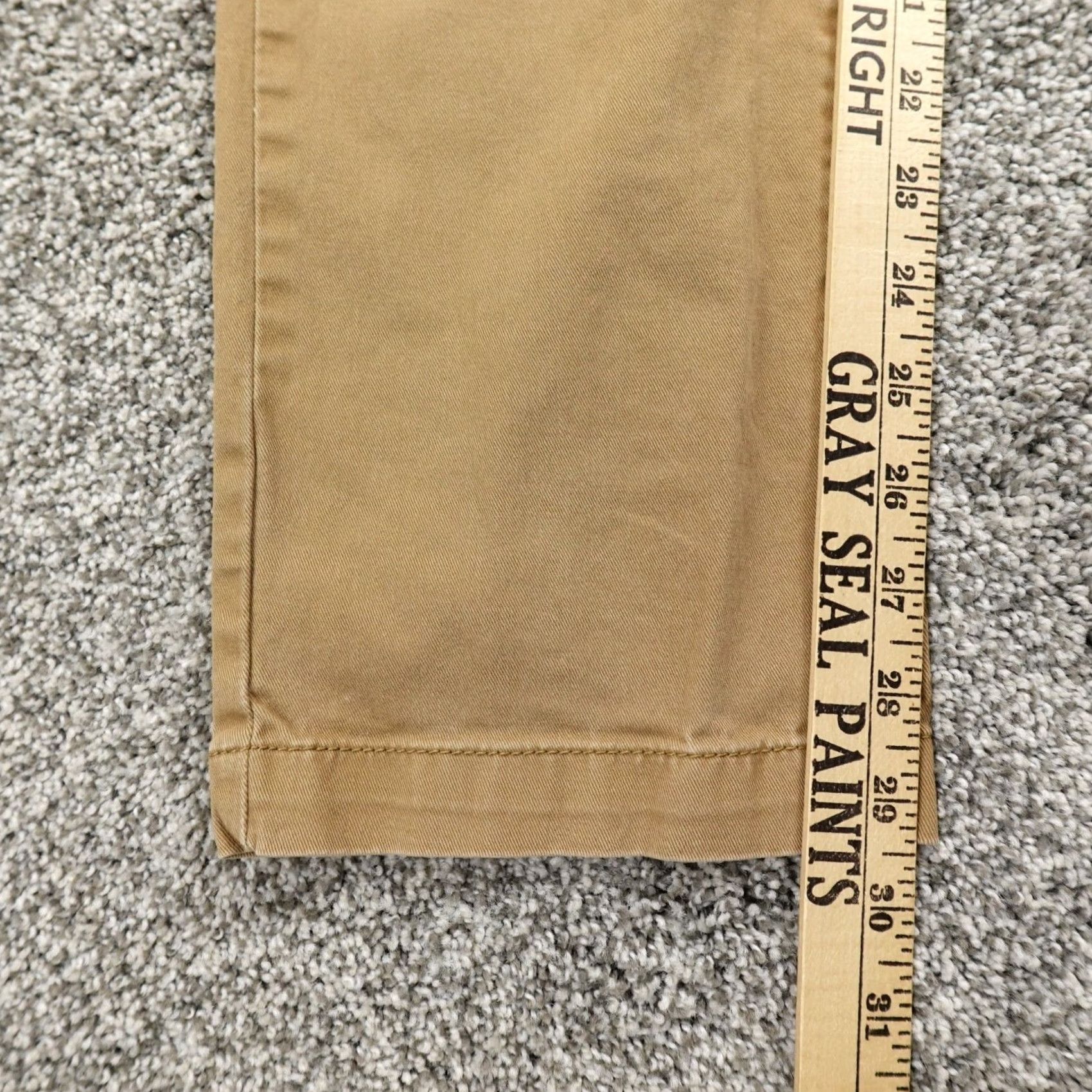 Vintage Urban Pipeline Pants Slim Straight Brown Khaki 30x30 Mens Chino Stretch Front Flat Front 30in Inseam Slim Fit Casual Workwear Size US 30 / EU 46 - 3 Thumbnail