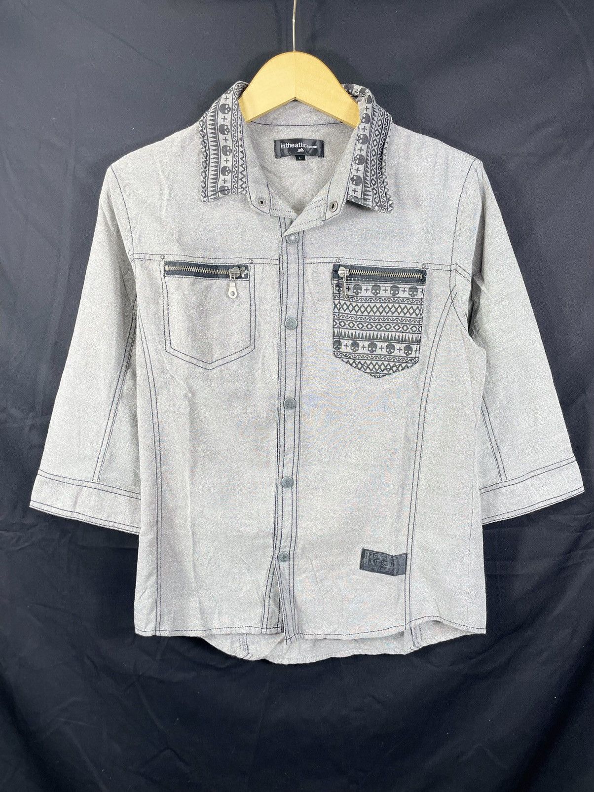 If Six Was Nine × Japanese Brand × Le Grande Bleu (L.G.B.) In The Attic homme GOTHIC SHIRT IF SIX WAS NINE LGB STYLE l Size L / US 10 / IT 46 - 2 Thumbnail