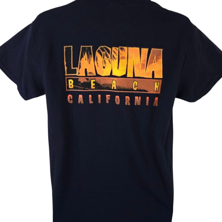 Gildan Laguna Beach T Shirt Mens Medium Black California Travel Destination Tee Gildan Cotton Short Sleeve Crew Neck Vintage? No Size US M / EU 48-50 / 2 - 4 Thumbnail