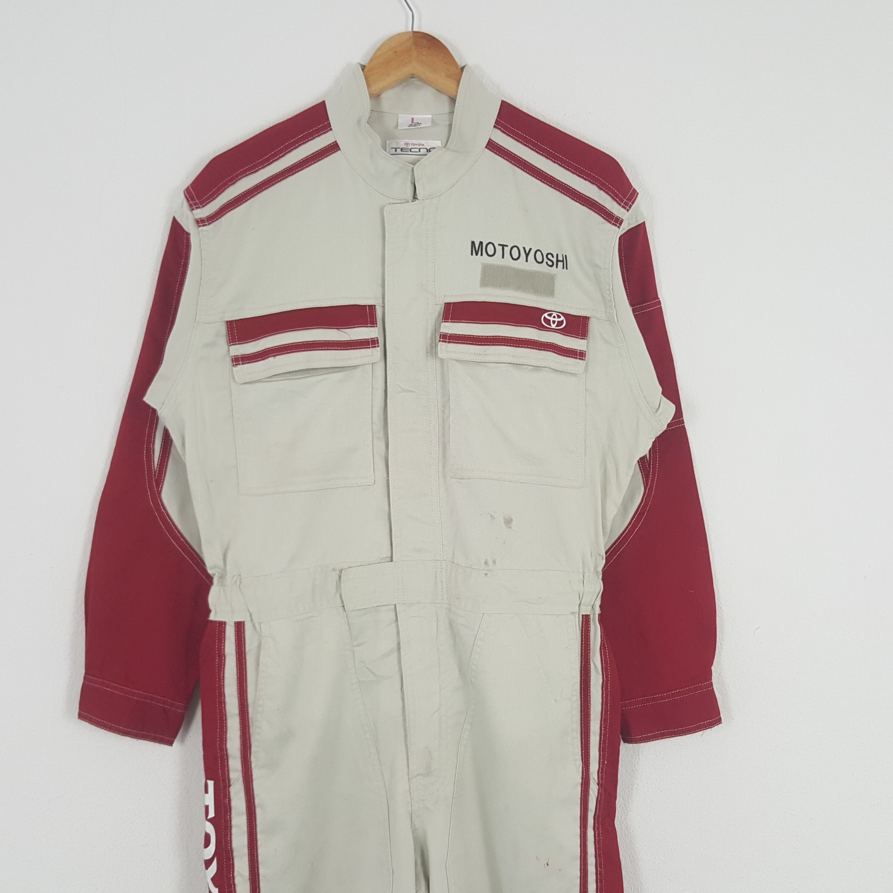 Japanese Brand × Vintage Vintage Toyota Tecno Japanese Racing Team Coverall Jacket Size US M / EU 48-50 / 2 - 3 Thumbnail