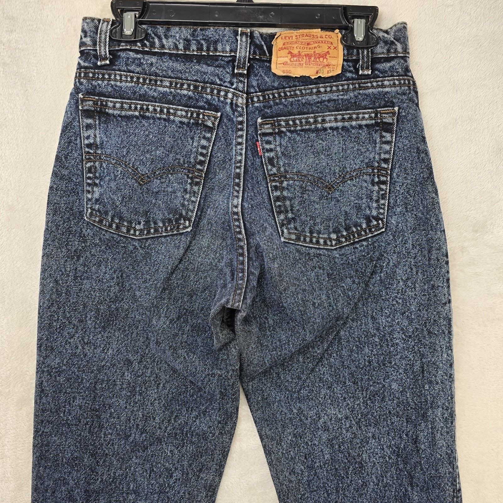 Levi's VTG Levis 550 Jeans Mens 30x32 (Fits 28x20) Made in USA 80s Size US 28 / EU 44 - 8 Thumbnail
