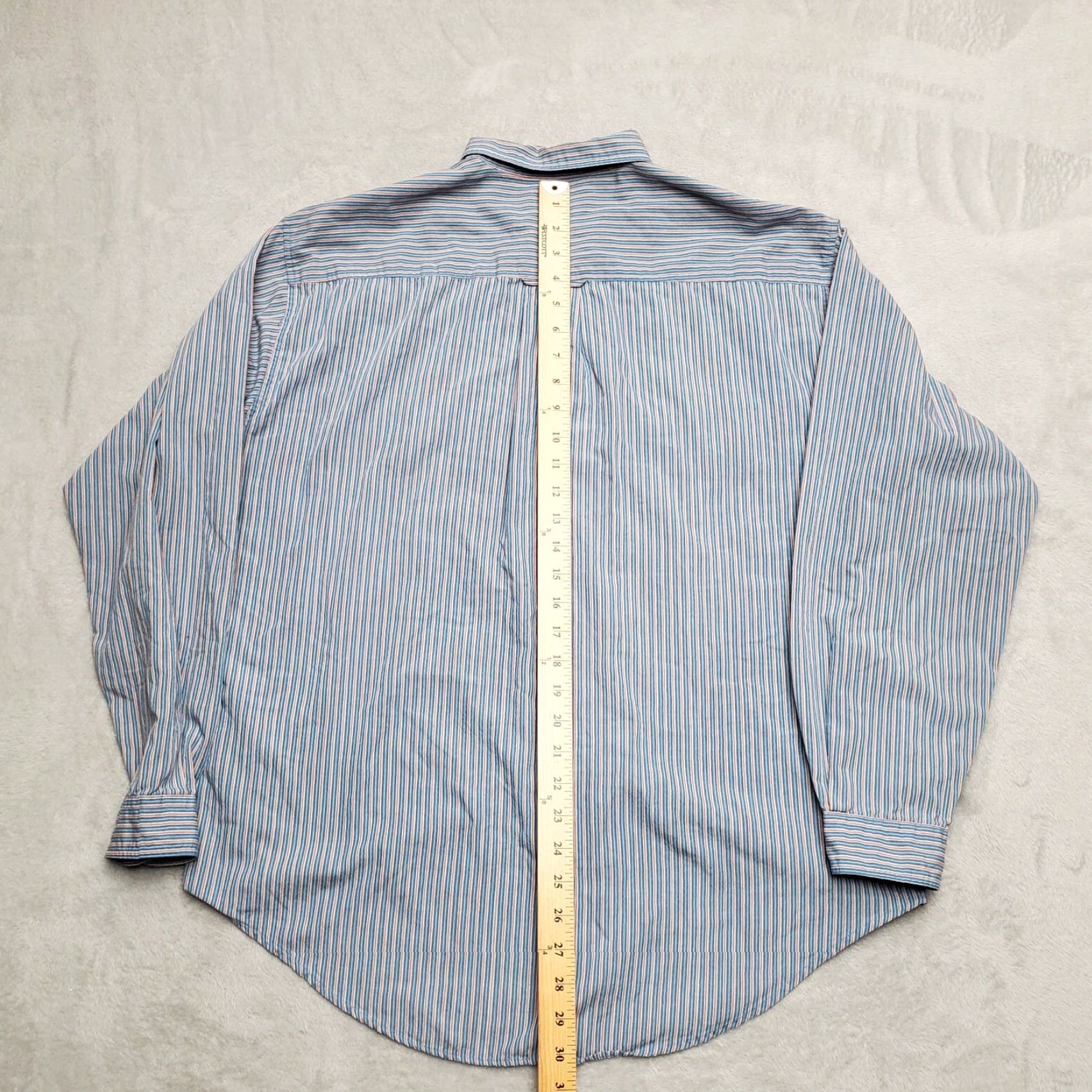 Levi's VINTAGE Levis Silver Label Shirt Mens L Blue Striped Big E Tab Long Sleeve Button-Up Casual Mens Size US L / EU 52-54 / 3 - 7 Thumbnail
