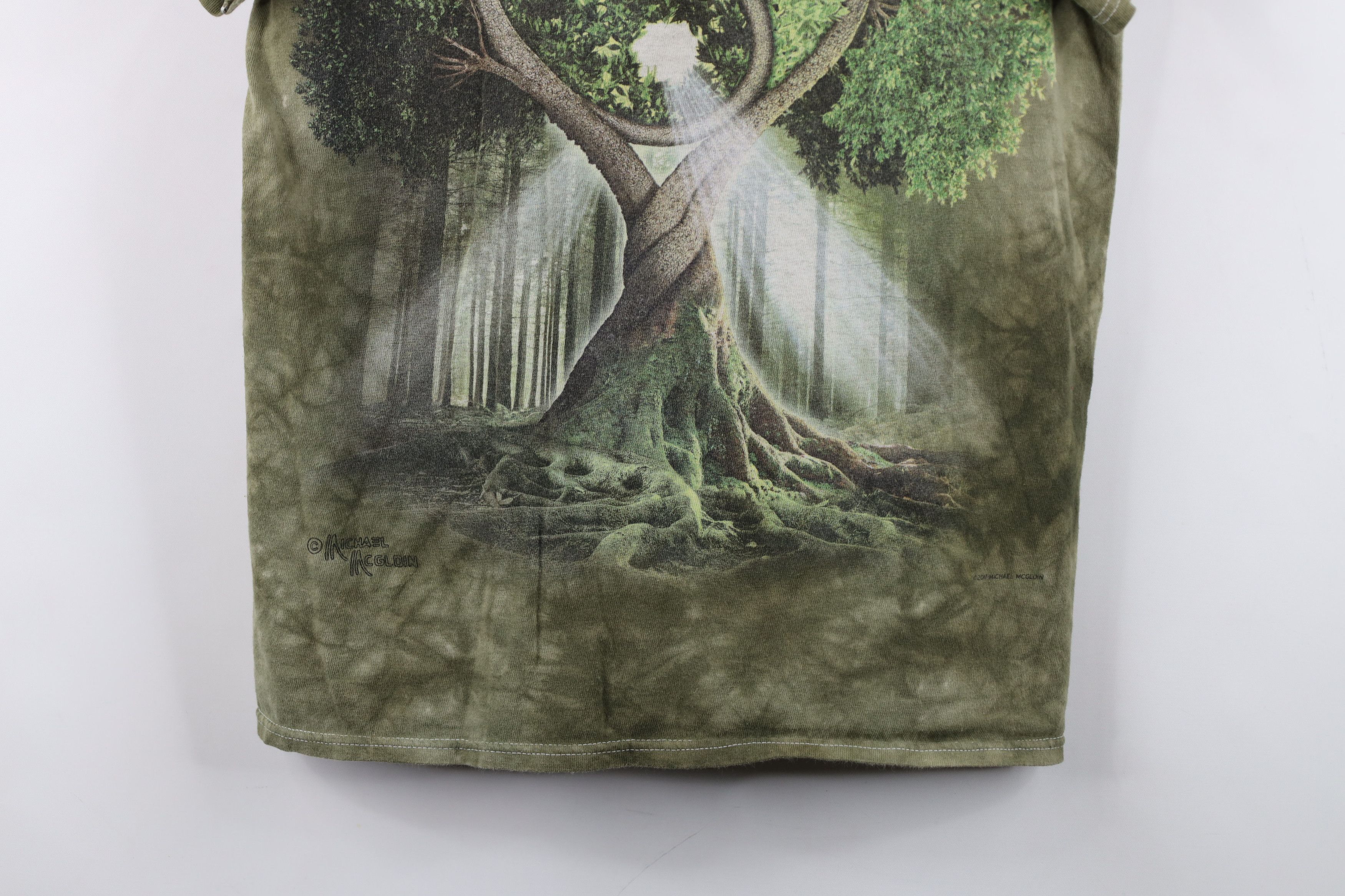 Vintage Vintage Y2K Streetwear Tree Yin Yang Acid Wash T-Shirt Size US M / EU 48-50 / 2 - 3 Thumbnail