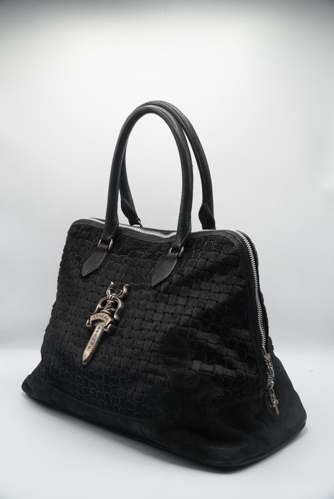 Chrome Hearts Chrome Hearts 90s Ponyhair Dagger Embelished Woven Handbag Size ONE SIZE - 4 Thumbnail