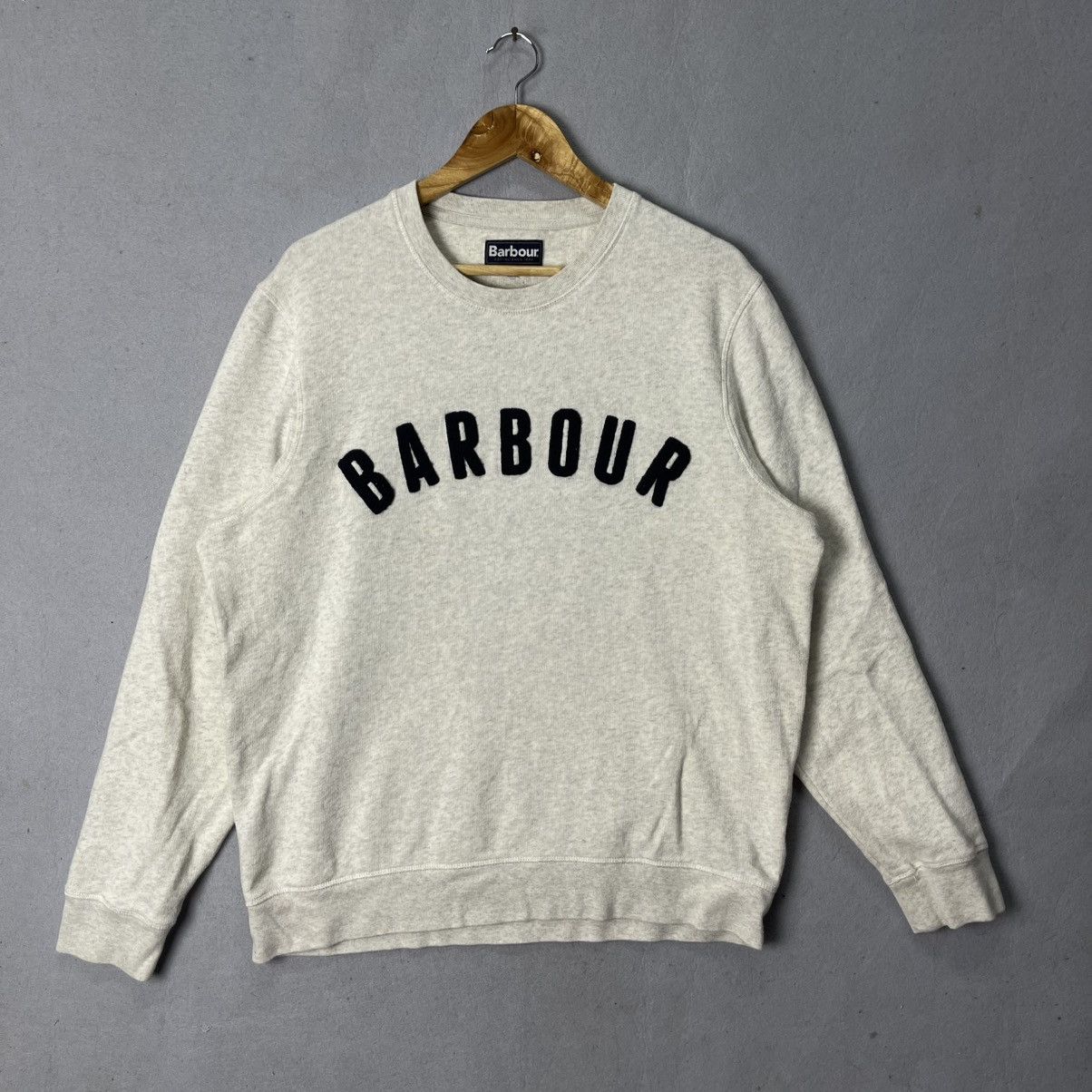 Barbour Barbour Arc Logo Crewneck Sweatshirt –Heather Grey (Size XL) Size US XL / EU 56 / 4 - 1 Thumbnail