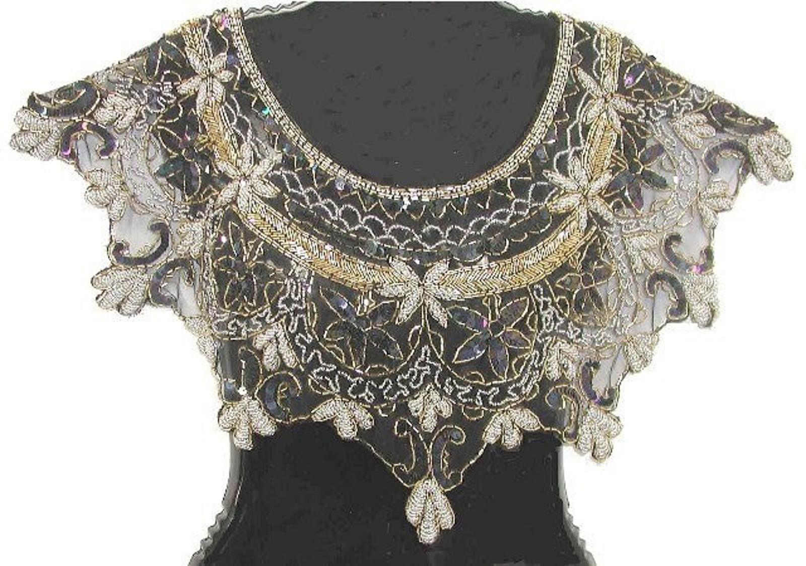 Designer Sequin Scarf Shawl Multi Gold Without Fringes Size ONE SIZE - 1 Preview