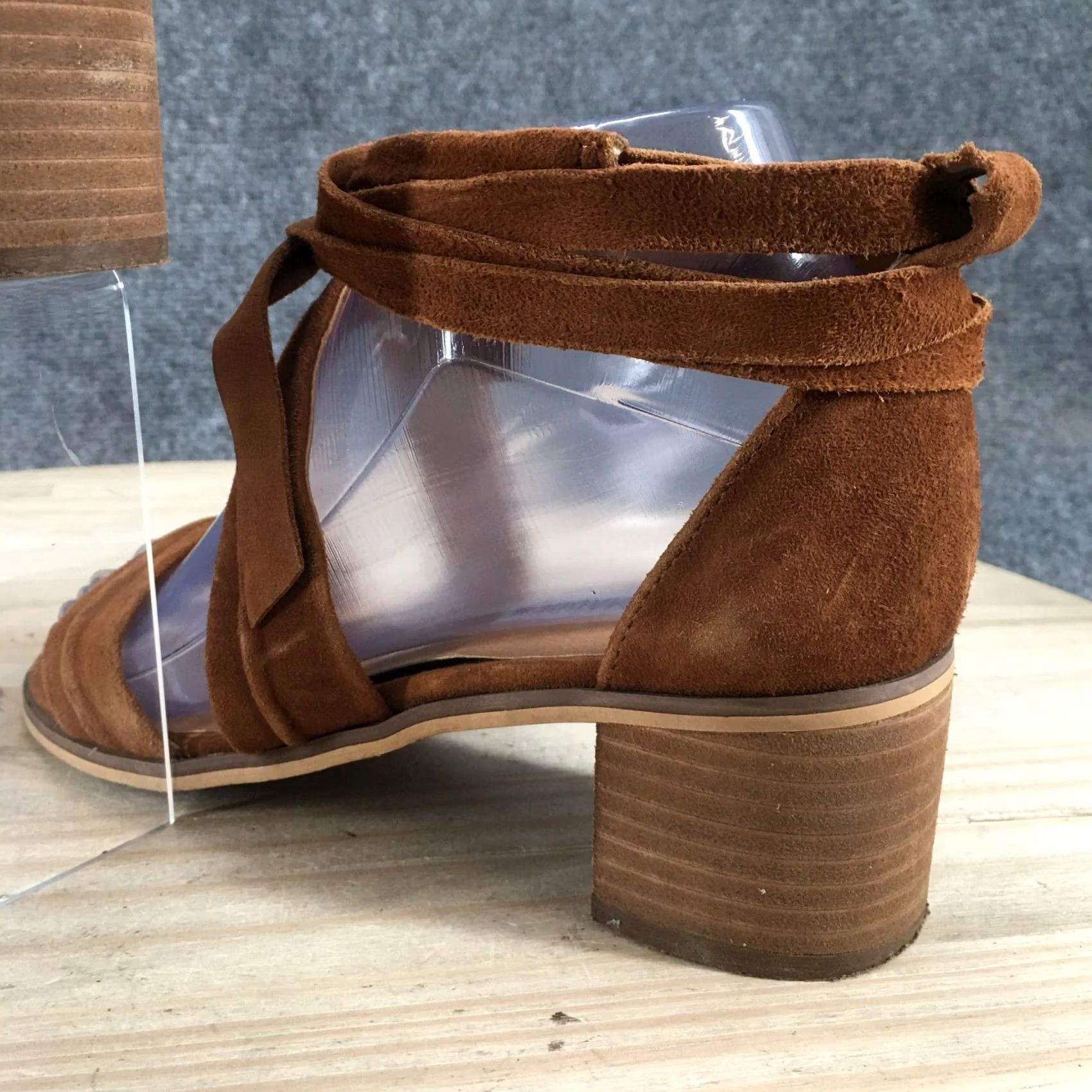 Steve Madden Steve Madden Strappy Womens Brown Sandals Ritual Casual Ankle Suede Heels Size US 7 / IT 37 - 6 Thumbnail