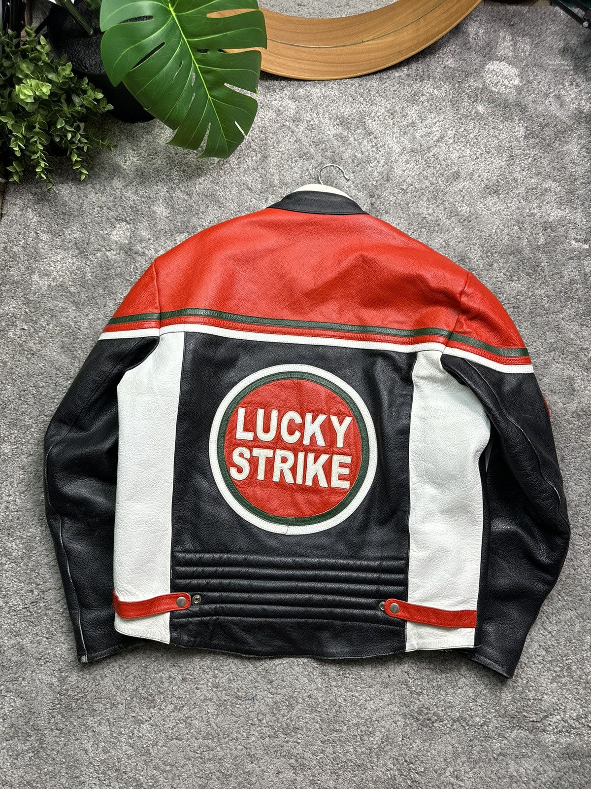 Vintage Lucky Strike Leather Racing Jacket Size US XL / EU 56 / 4 - 10 Thumbnail