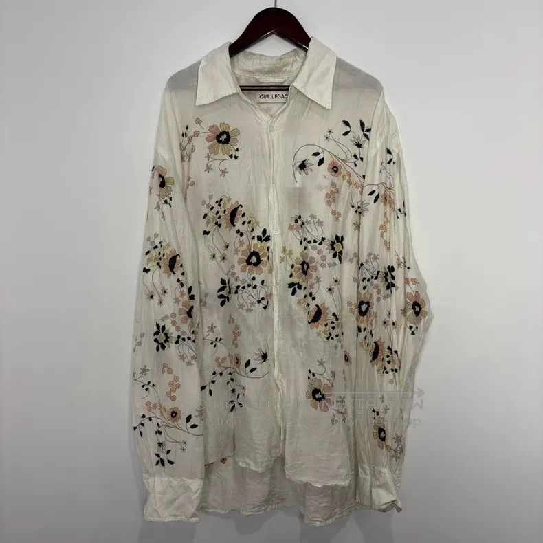 Our Legacy Our Legacy Silk Cotton Floral Shirt Size US M / EU 48-50 / 2 - 1 Thumbnail