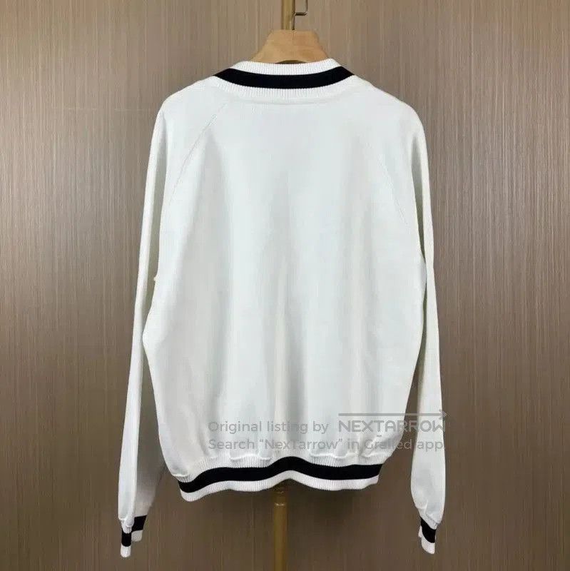 Chanel Chanel White Women's Jacket with Dark Accents . Size L / US 10 / IT 46 - 2 Thumbnail