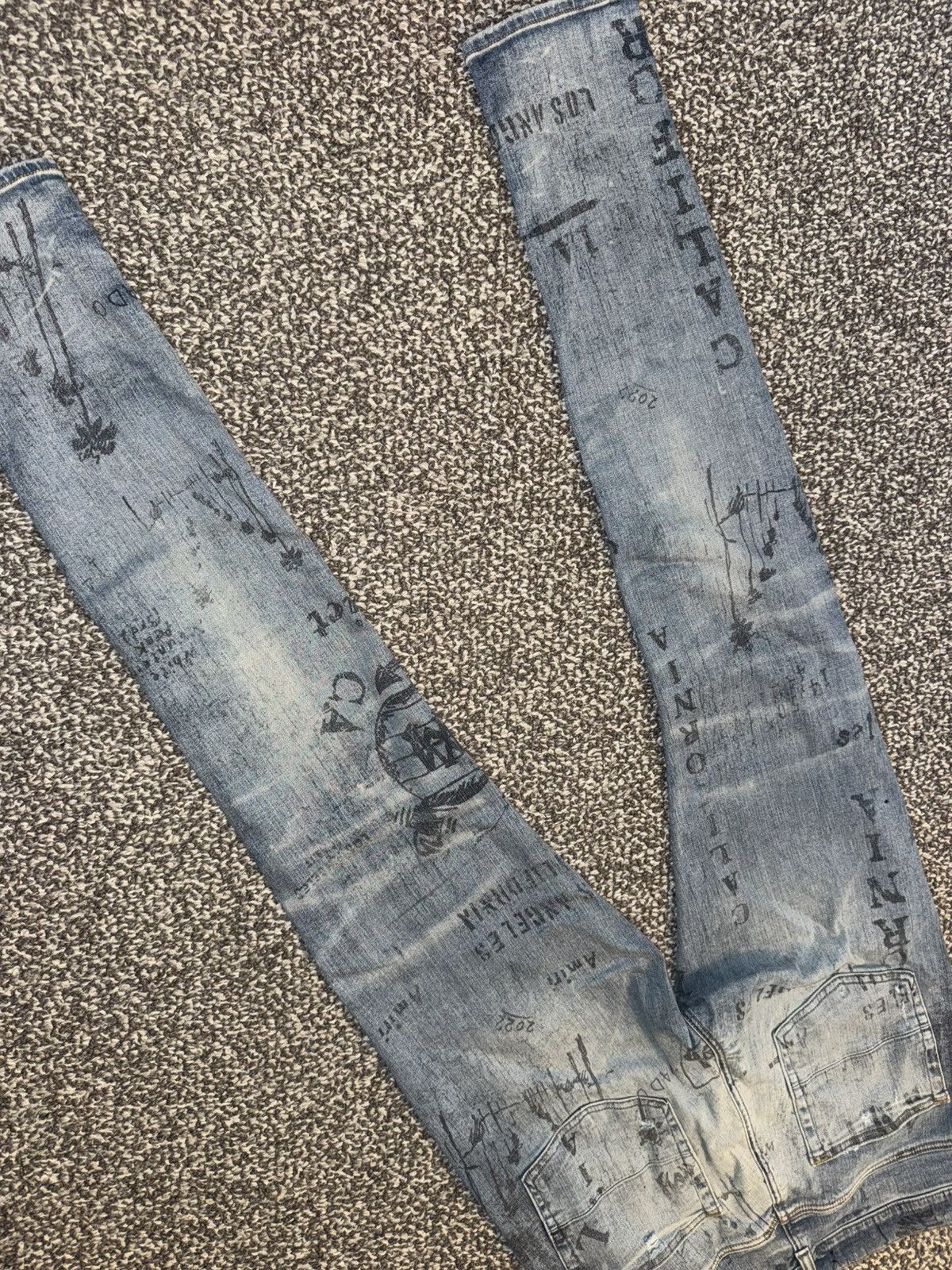 Amiri Amiri Military Stencil Jeans Clay Indigo Size US 33 - 5 Thumbnail