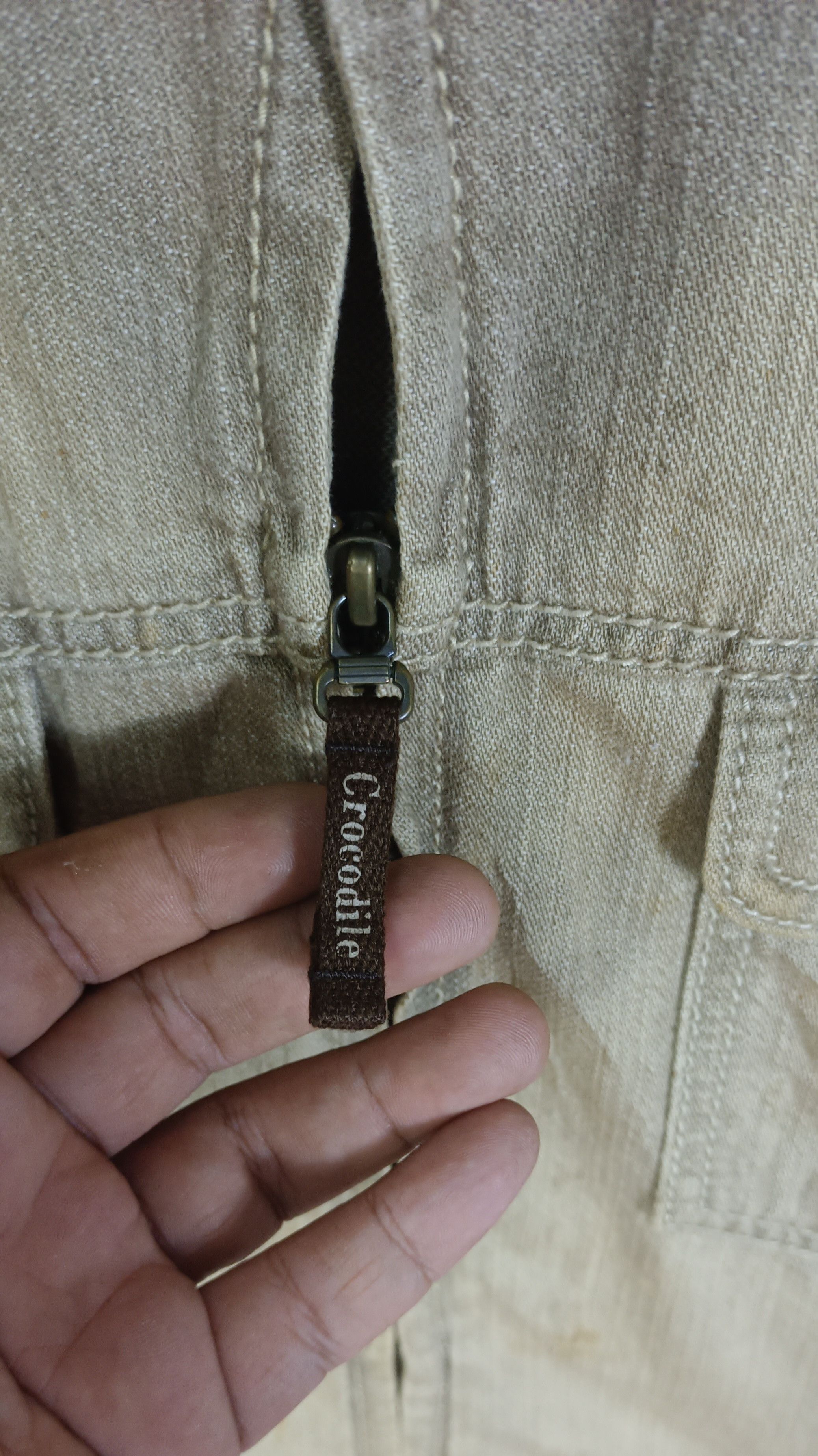 Japanese Brand Crocodile Men Denim Zipper Jacket Size US M / EU 48-50 / 2 - 7 Thumbnail