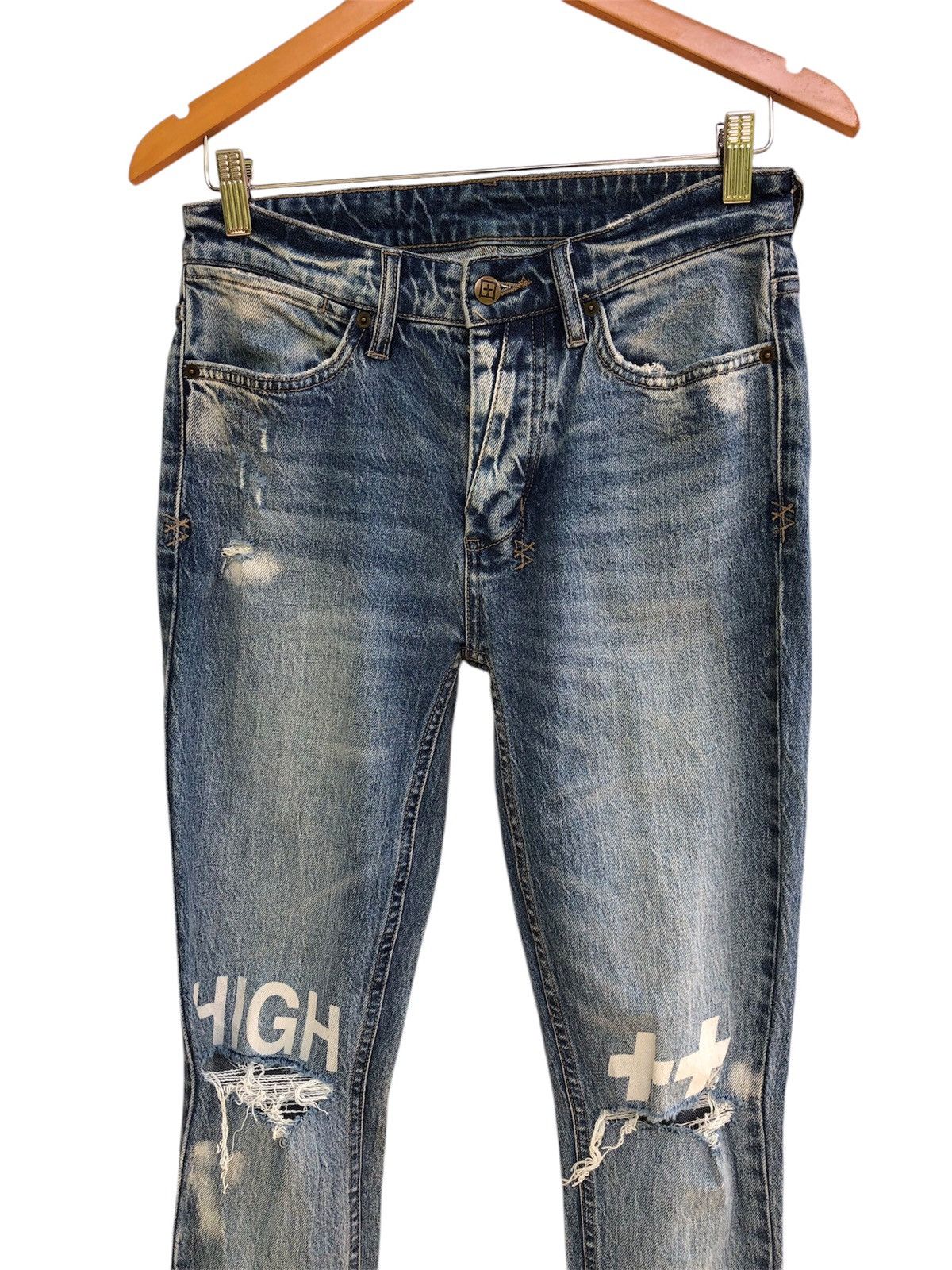 Ksubi Ksubi High Rage Distressed Patch Jeans Size US 28 / EU 44 - 4 Thumbnail