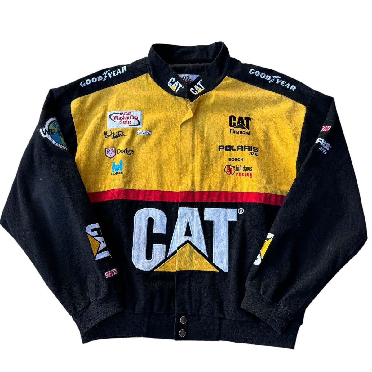 Caterpillar × NASCAR × Vintage Caterpillar Ward Burton Vintage 90s NASCAR Racing Jacket 90s Size US M / EU 48-50 / 2 - 10 Thumbnail