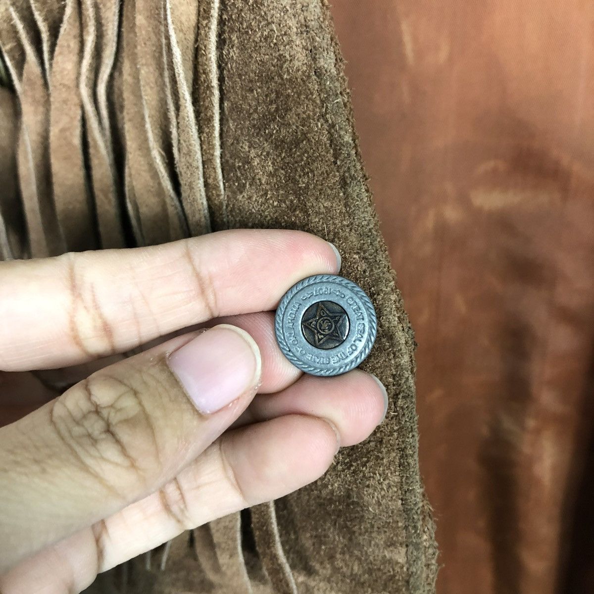 Japanese Brand 🔥VINTAGE VEST GENUINE LEATHER COWBOY DESIGN CHATTIGRE Size US M / EU 48-50 / 2 - 17 Thumbnail