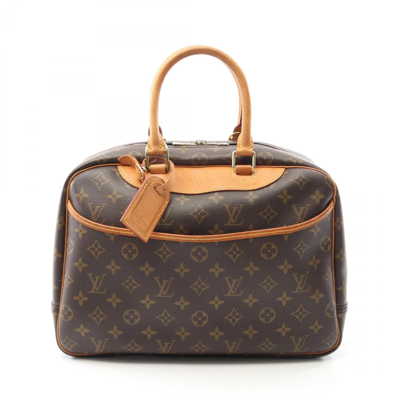 Louis Vuitton Louis Vuitton Deauville Bowling Vanity Monogram Handbag Leather Brown Size ONE SIZE - 1 Thumbnail