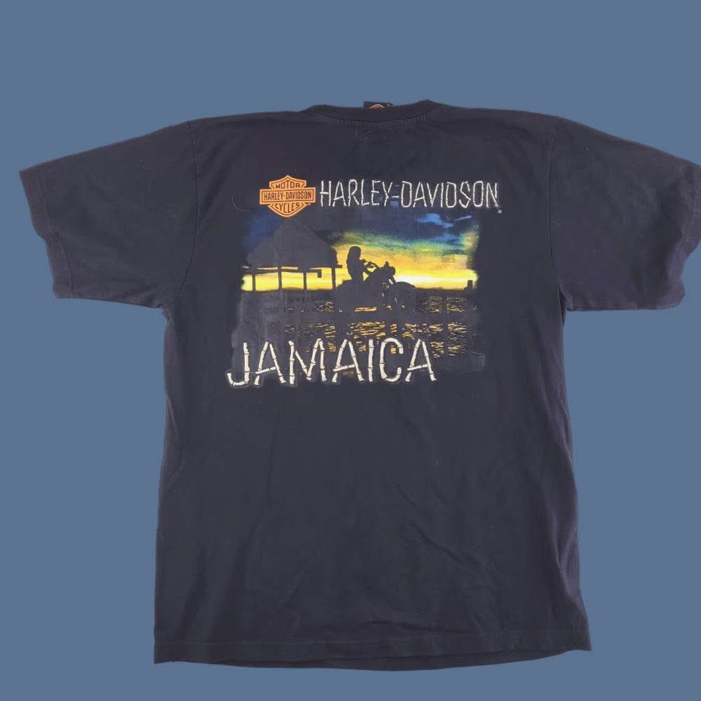 Harley Davidson Harley-Davidson Shirt Mens XL Jamaica Graphic Short Sleeve Black Size US XL / EU 56 / 4 - 1 Thumbnail