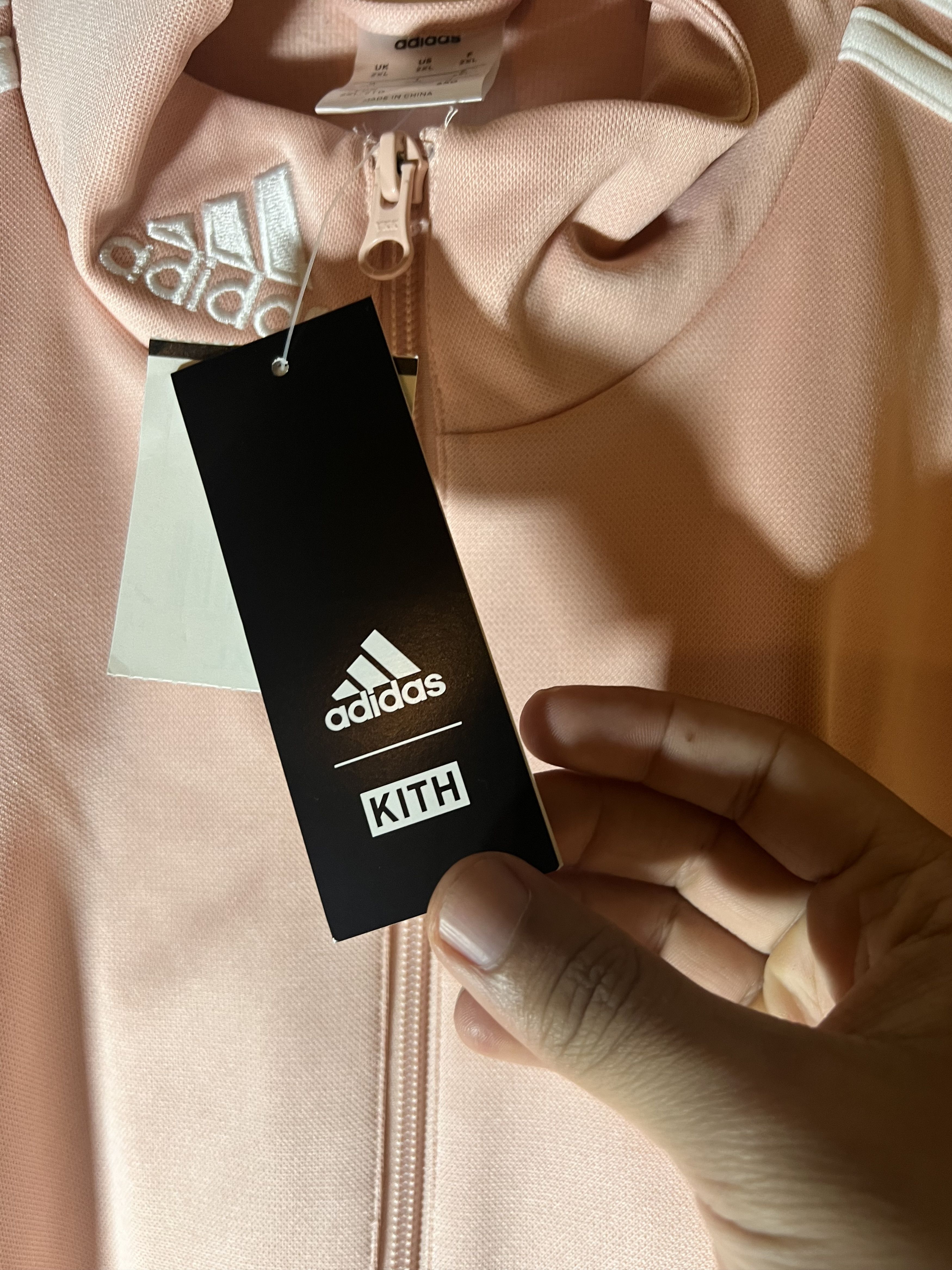 Adidas × Kith ADIDAS X KITH TRACK TOP JACKET VAPOR PINK WHITE SZ 2XL Size US XXL / EU 58 / 5 - 4 Thumbnail