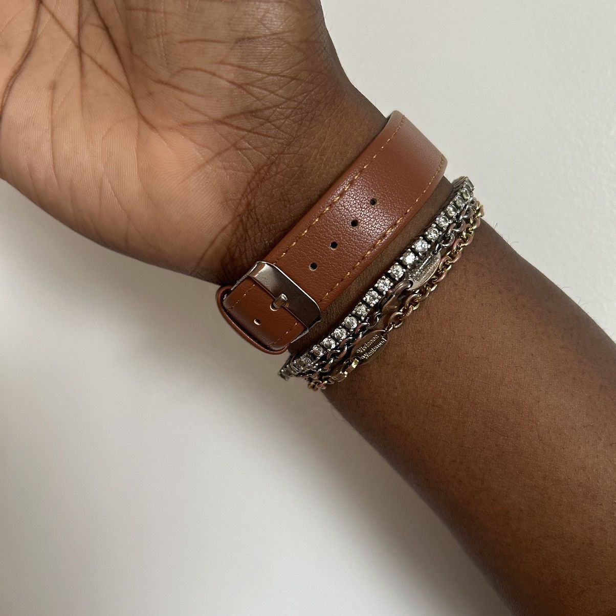 Japanese Brand × Vintage Vintage 90s retro style coffee brown silver quartz watch Size ONE SIZE - 4 Thumbnail