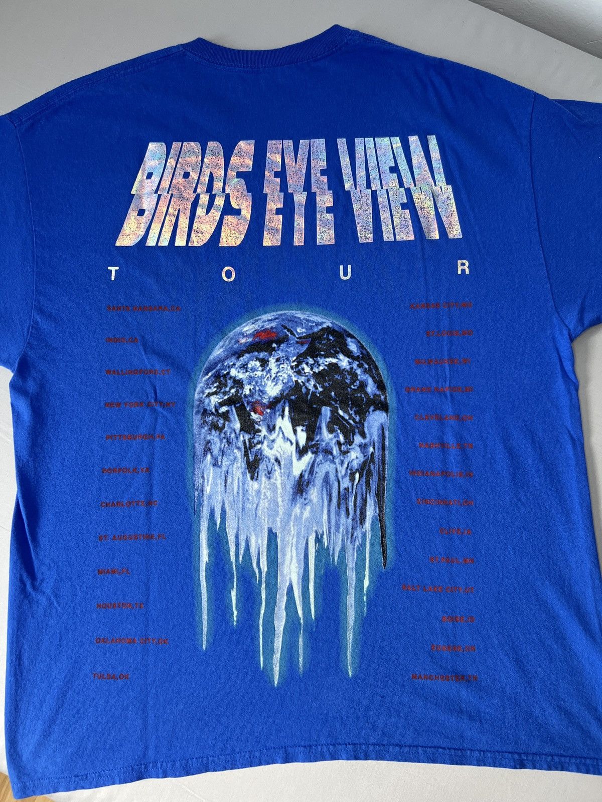 Travis Scott Travis Scott Birds Eye View Tour 2017 Official Tee XL Blue Size US XL / EU 56 / 4 - 3 Thumbnail