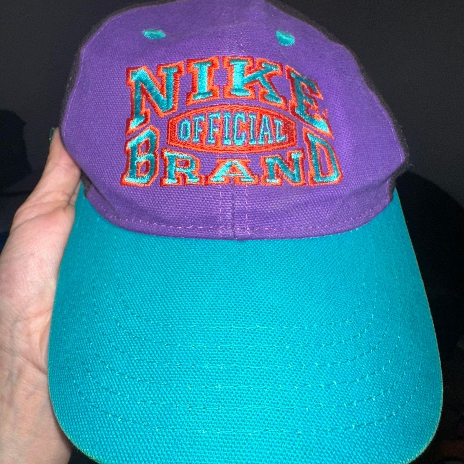 Nike × Vintage RARE Vintage 90s Nike Official Brand Snapback Hat Cap Size ONE SIZE - 2 Thumbnail