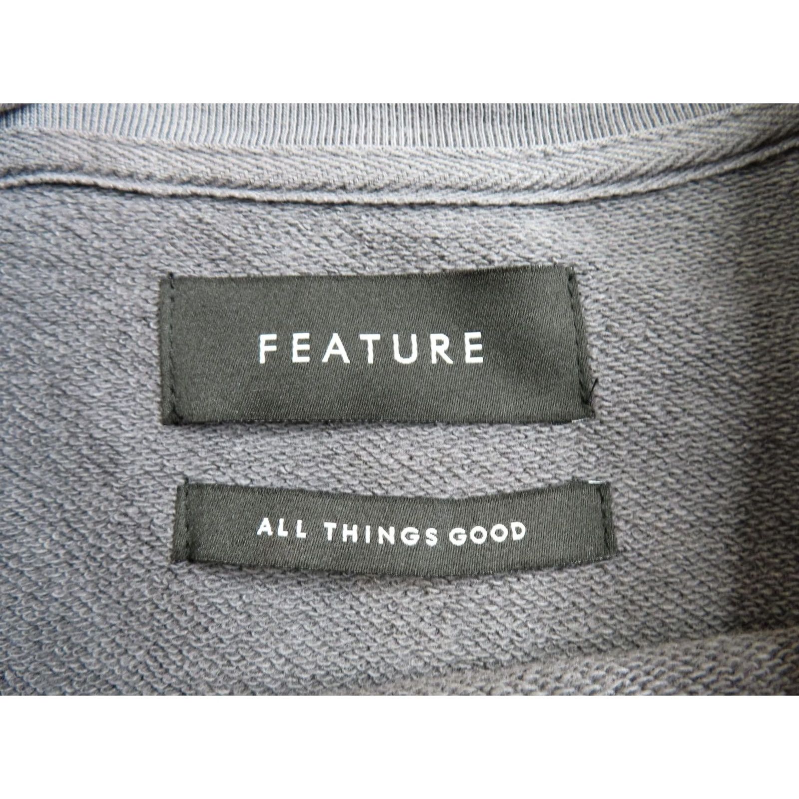 Feature Sweatshirt Mens Large Gray Knit Crewneck Pullover Usa All Things Good, Men's — image 3 of 6