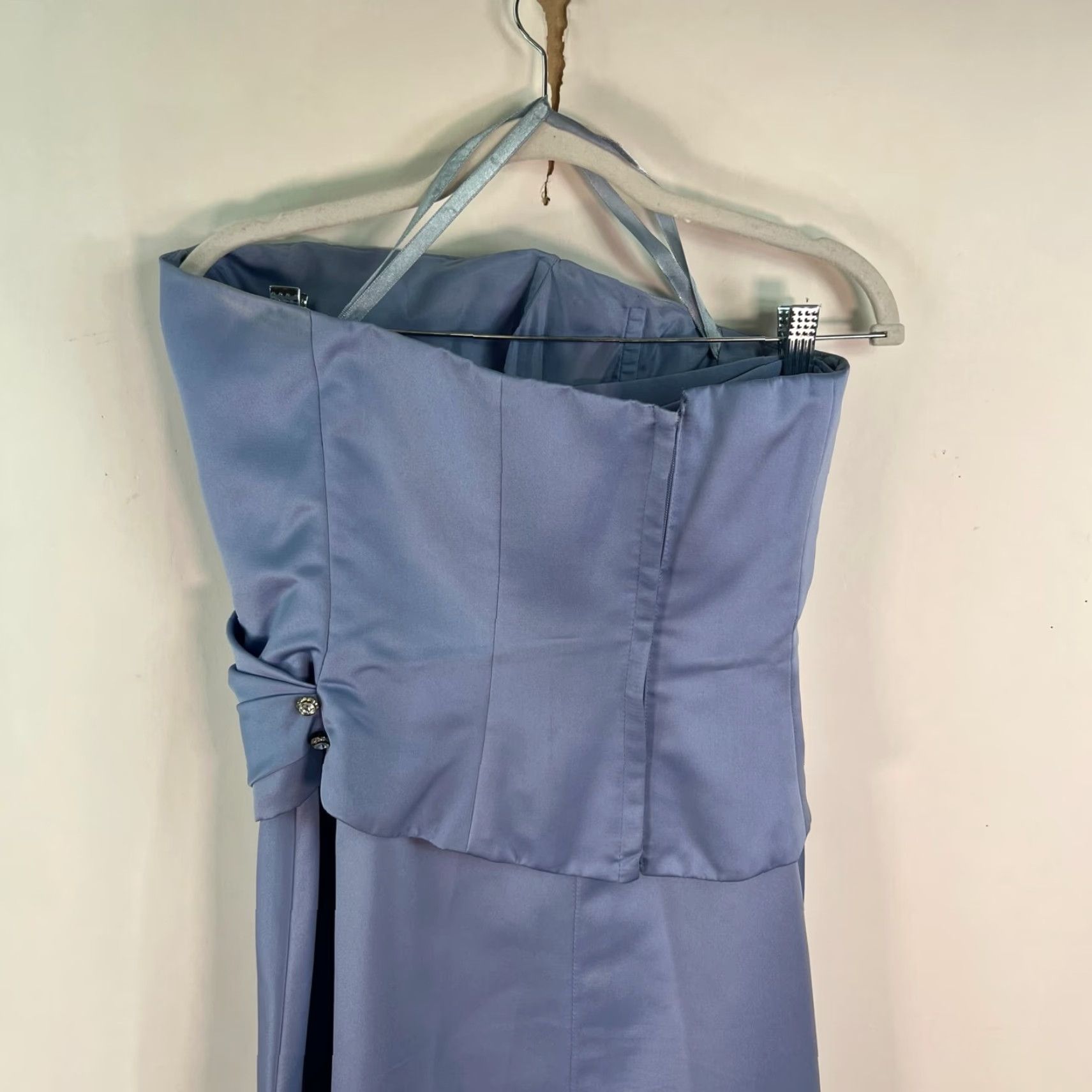 Vintage VINTAGE Mori Lee Blue Cocktail Dress Women Size 10 Sheath Sleeveless Shawl Party Formal Size L / US 10 / IT 46 - 7 Thumbnail